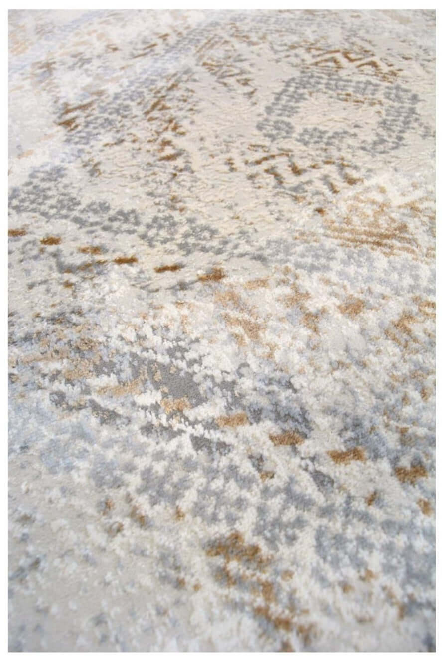 Abstract Vintage Cream/Ochre Rug | D176F - PN Home