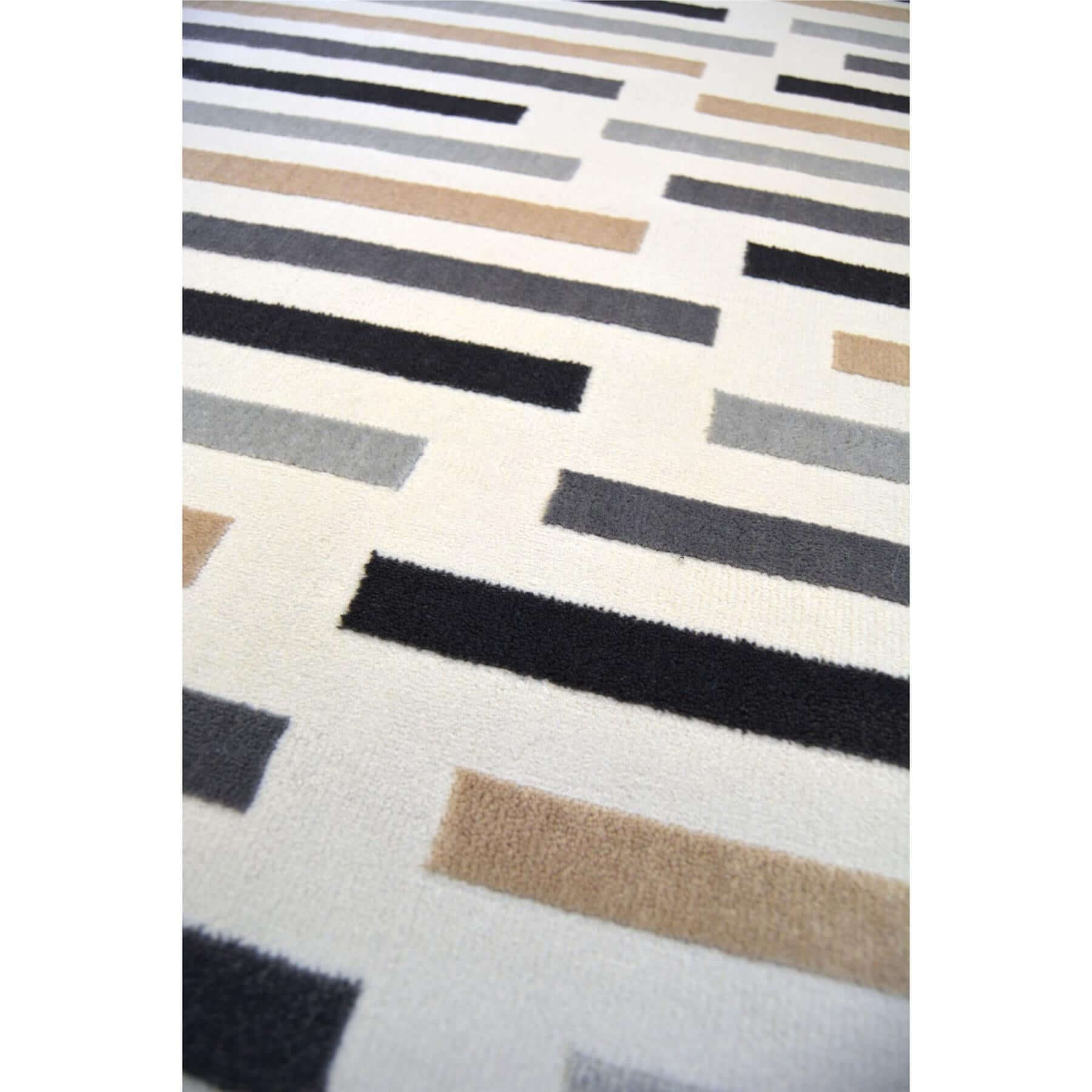 Abstract Multicolour Stripe Rug | R469A - PN Home