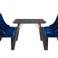 Windsor Cosmo Lux Dining Set | a Black Table and Set of 6 Chairs