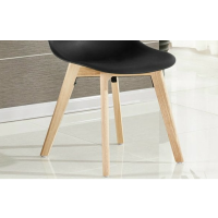 Rico Halo Dining Set with Black Table and 4 Black Chairs