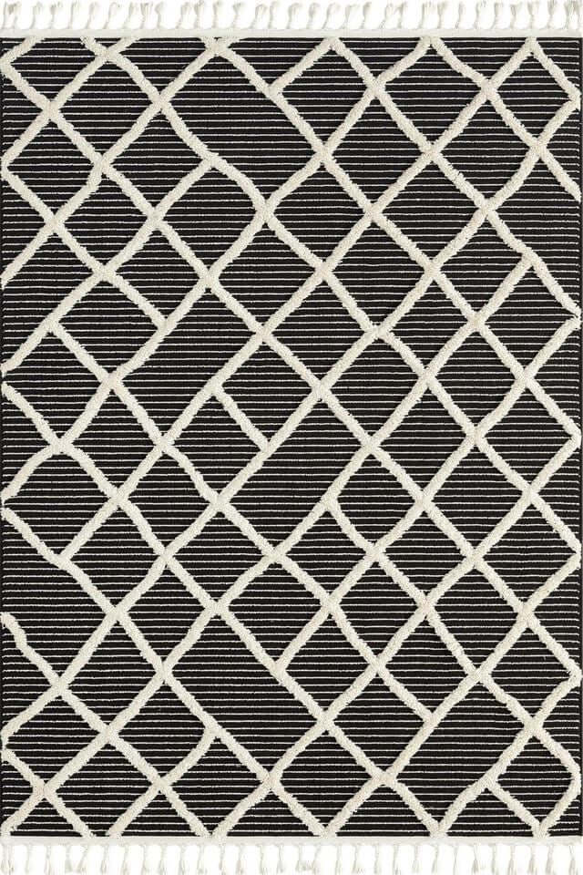 Scandi Indoor Rug Anthracite & White - PN Home