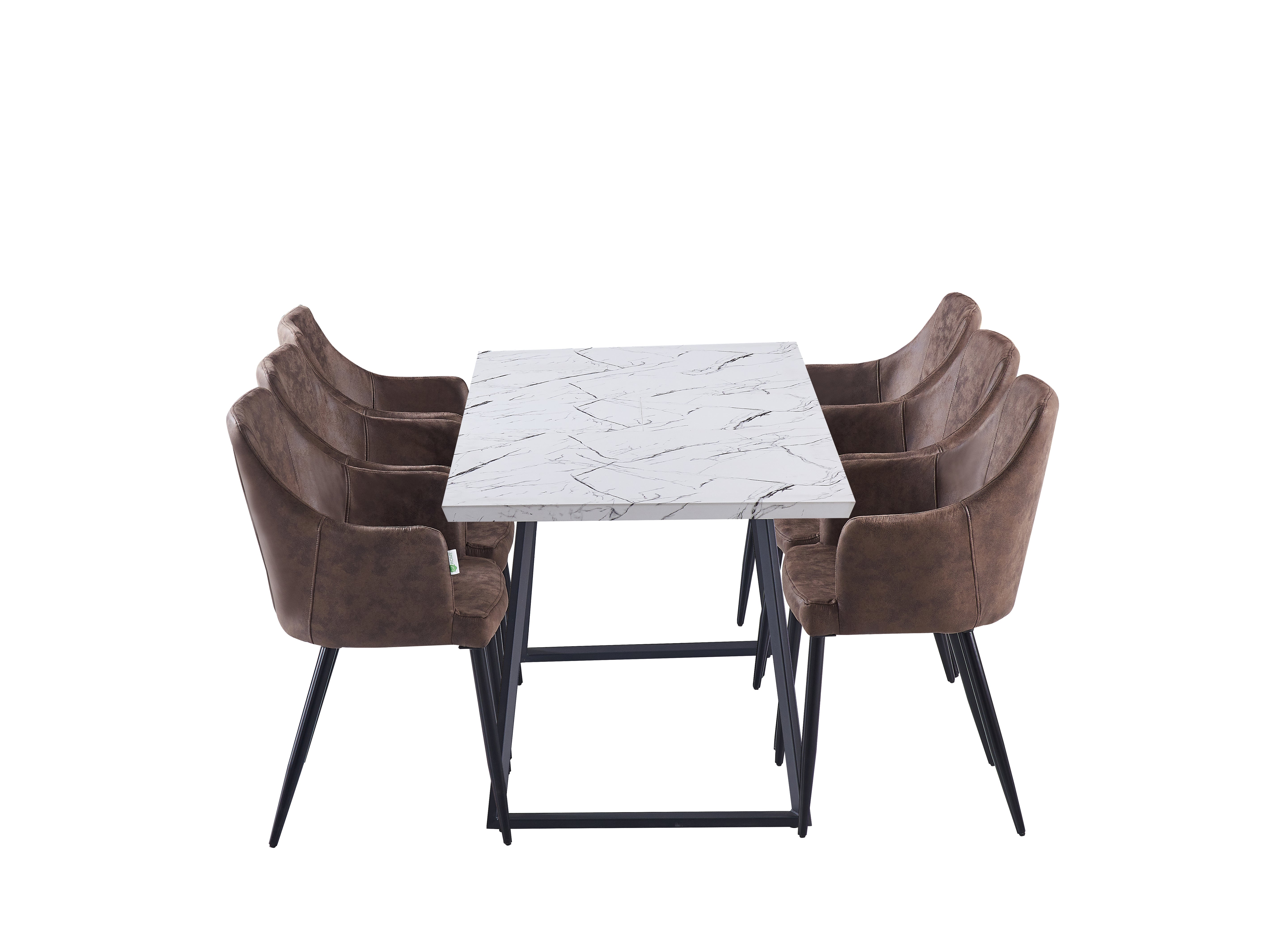 Zarah White Toga Lux Dining Set