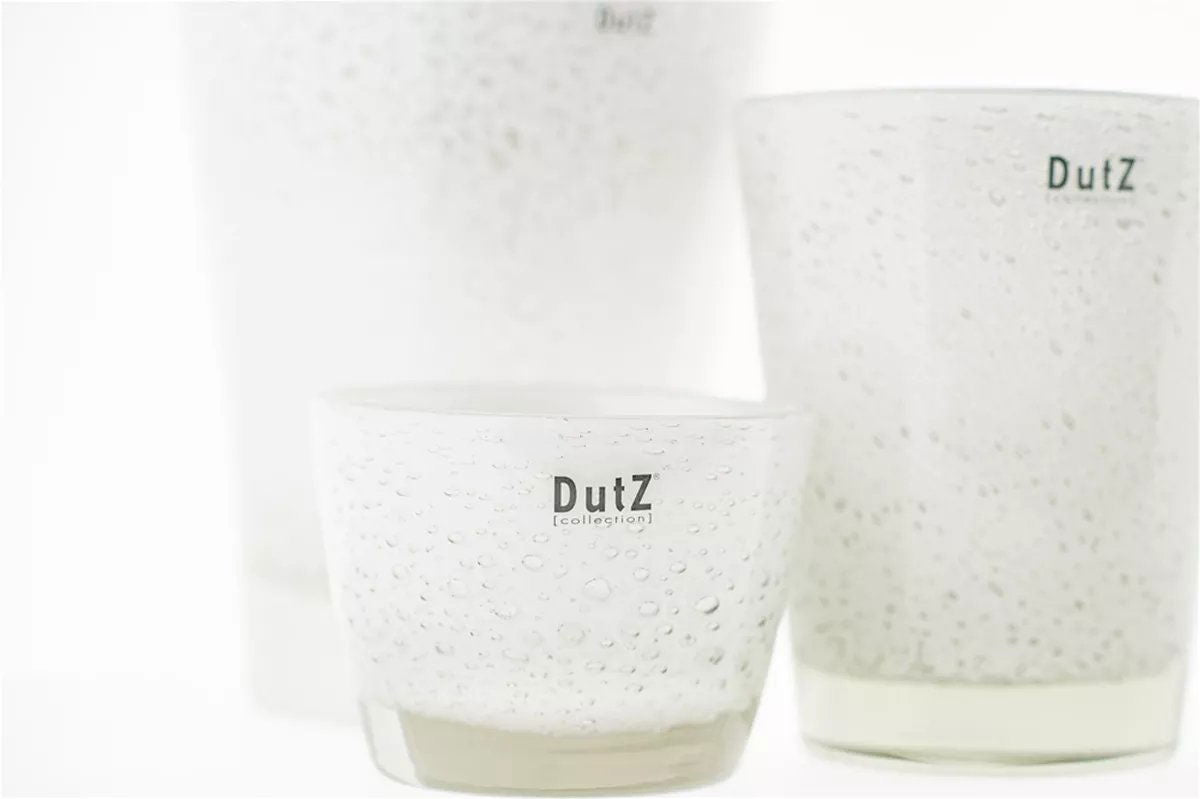 CONIC Vase - Thick Glass with Bubbles by DutZ