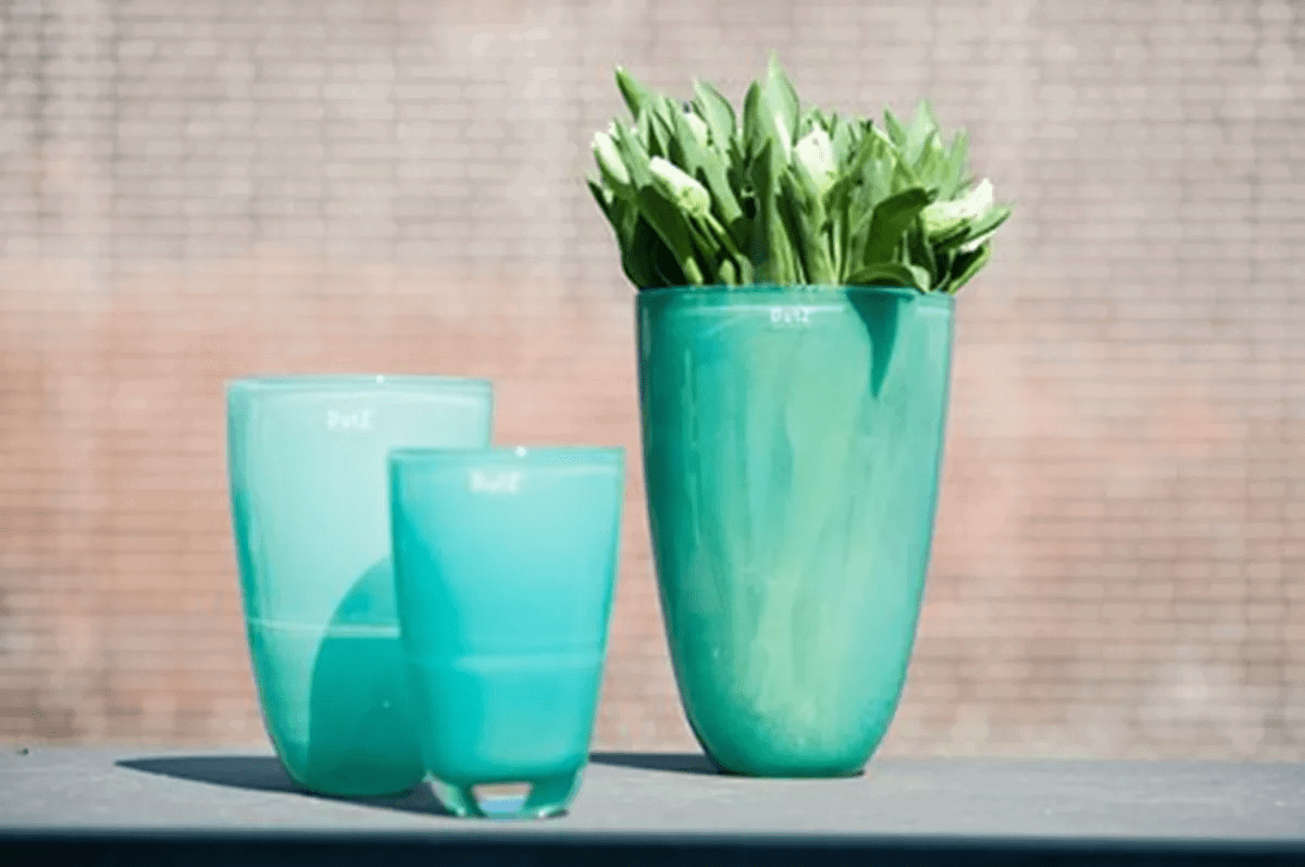 Mouthblown Glass FLOWERVASE - NAVY Blue by DutZ - PN Home