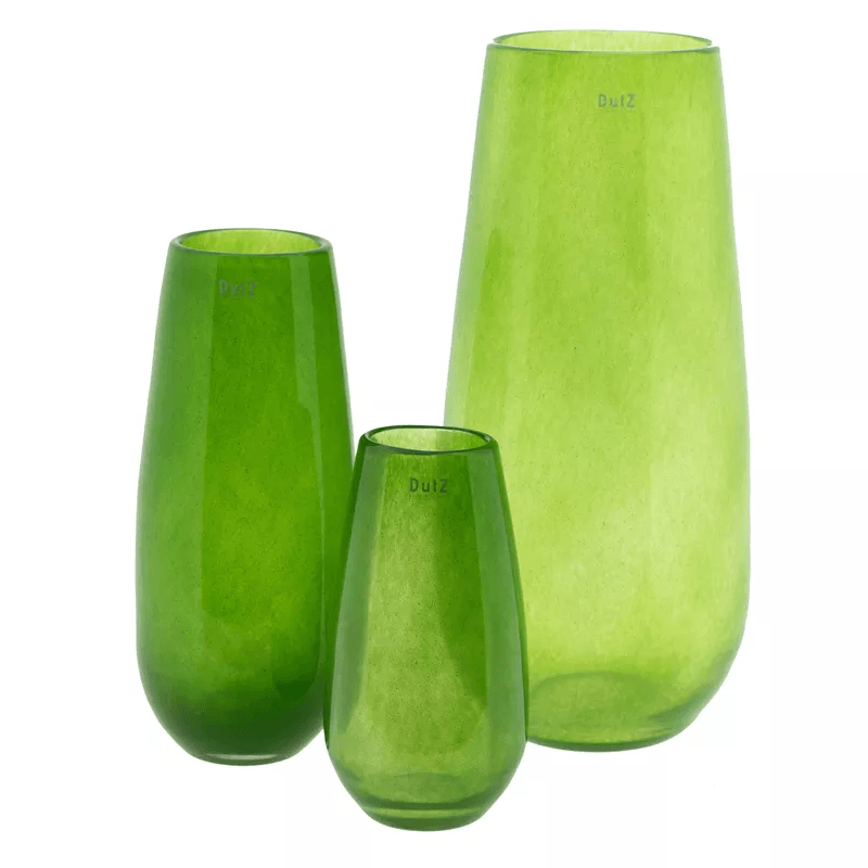 Glass Vase ROBERT - H50 D14 cm - JUNGLE GREEN Colour by DutZ