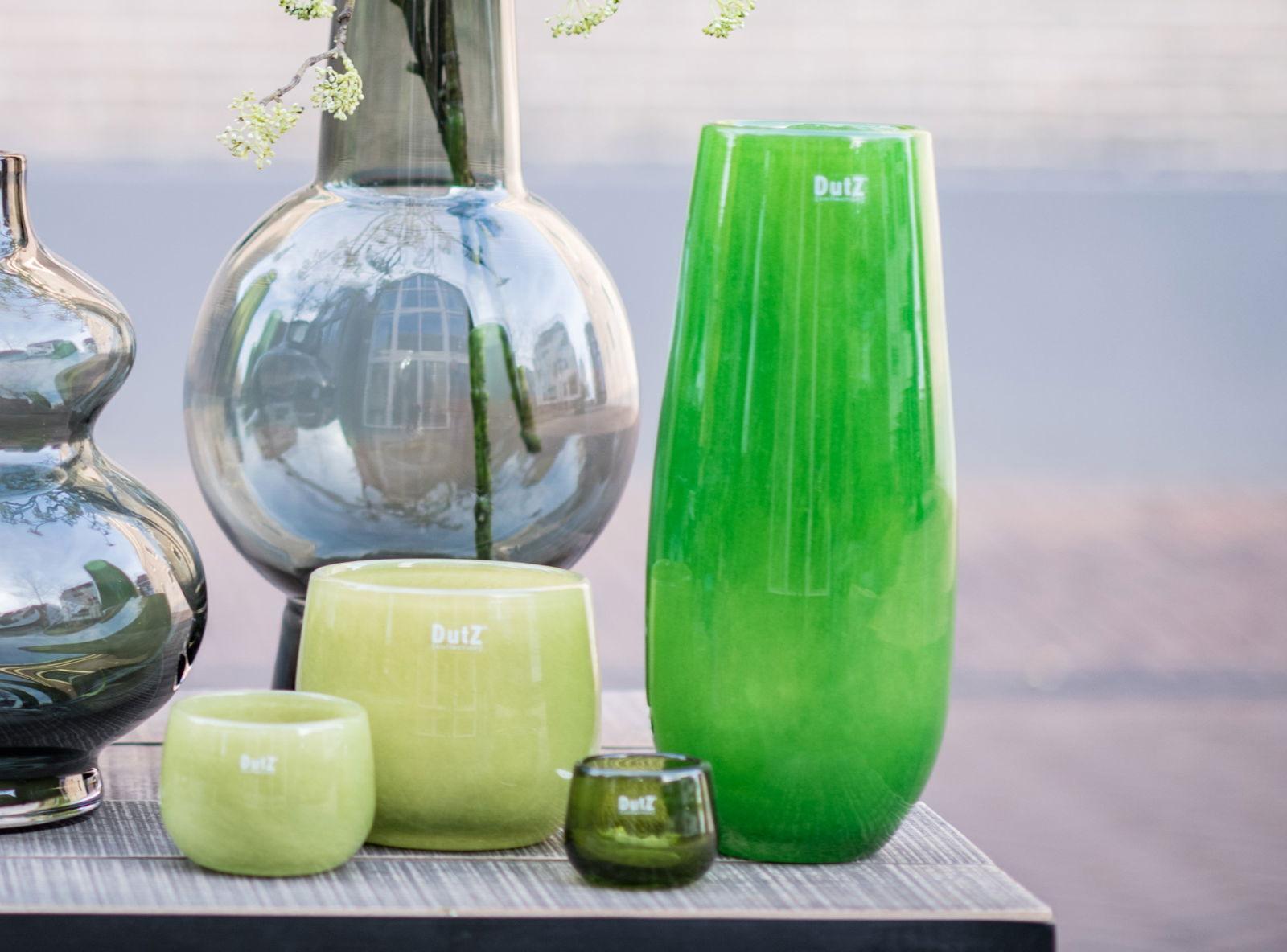 Glass Vase ROBERT - H50 D14 cm - JUNGLE GREEN Colour by DutZ
