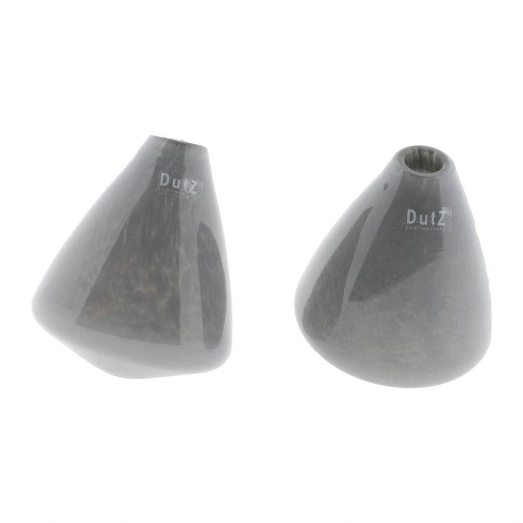 TUMBLING VASE - H12 D10 cm - GREY