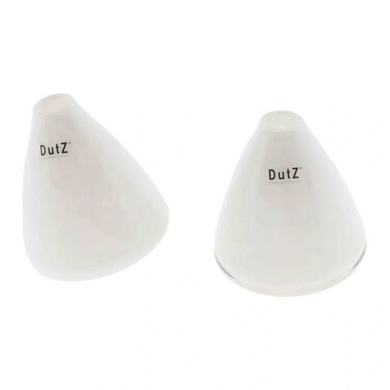 TUMBLING VASE - H12 D10 cm - WHITE