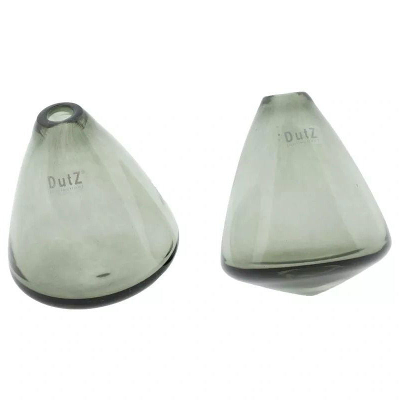 TUMBLING VASE - H12 D10 cm - SMOKE Glass