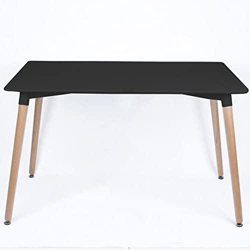 Black Halo Dining Table & Set of 4 Jamie Lorenzo Tulip chairs with Padded Seat - PN Home