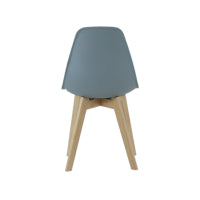 Rico Halo Dining Set with White Table and 4 Grey Chairs