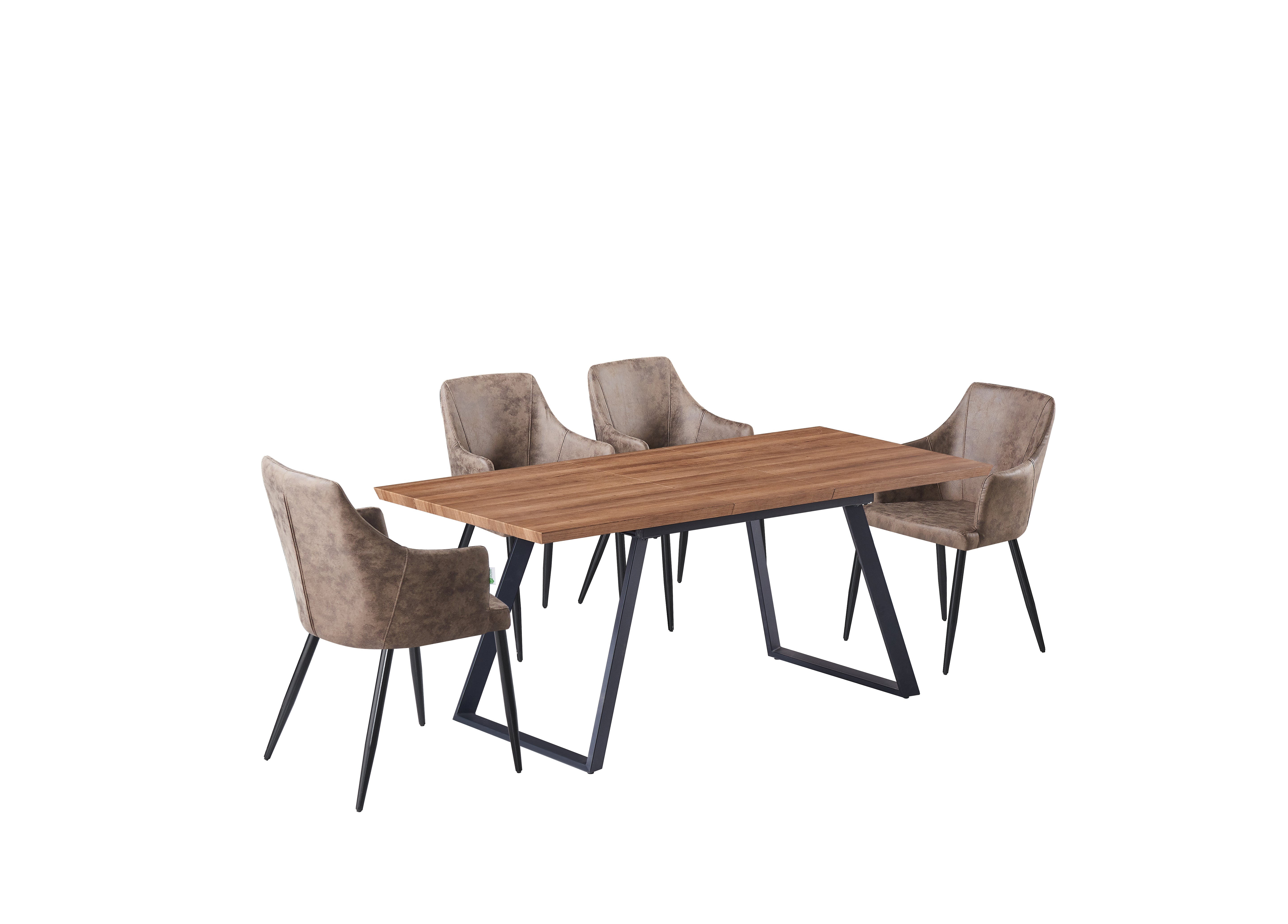 Zarah Brown Toga Lux Dining Set
