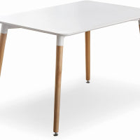 Rico Halo Dining Set with White Table and 4 Grey Chairs