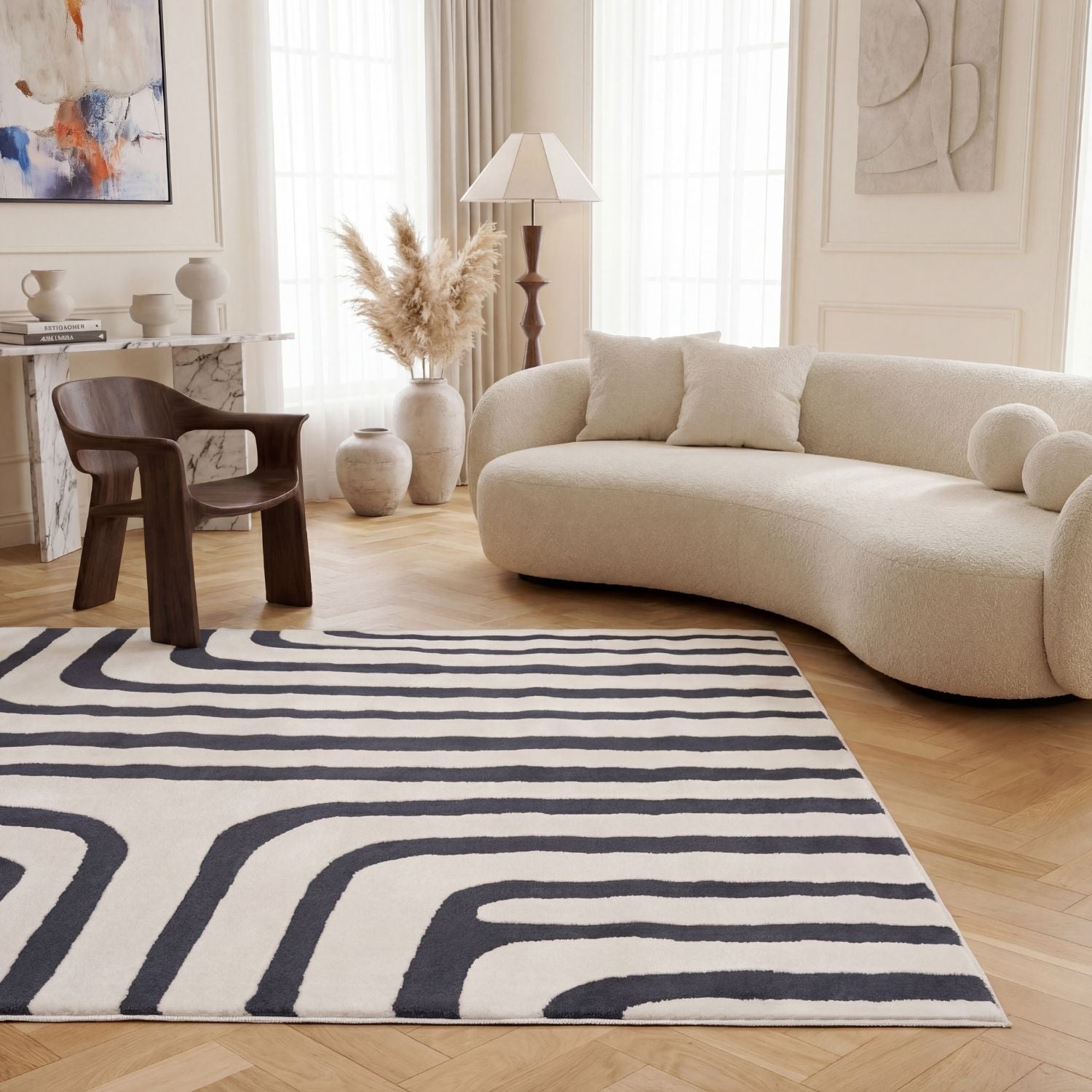 Loft Geometric Blue Rug - PN Home