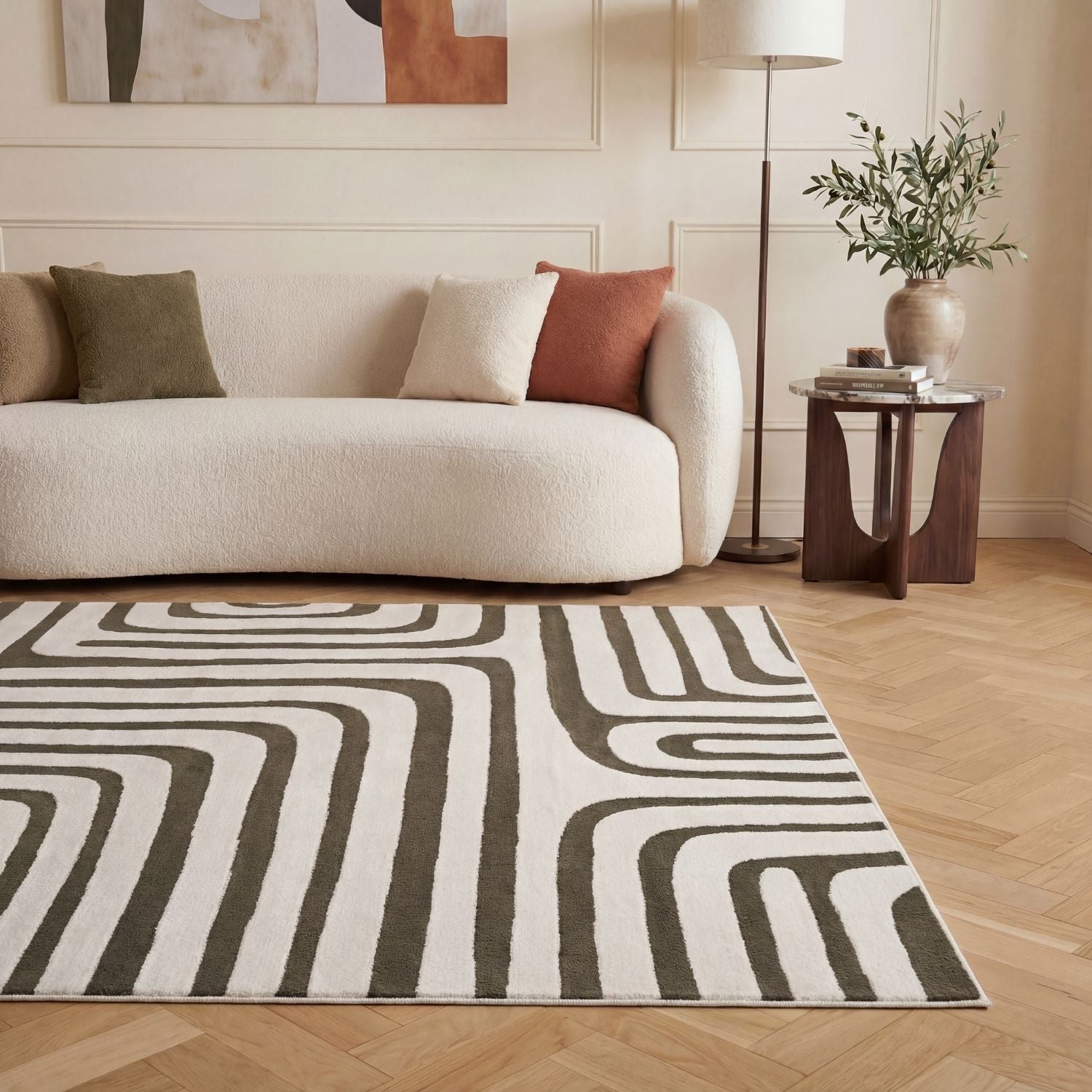 Loft Geometric Green Rug - PN Home