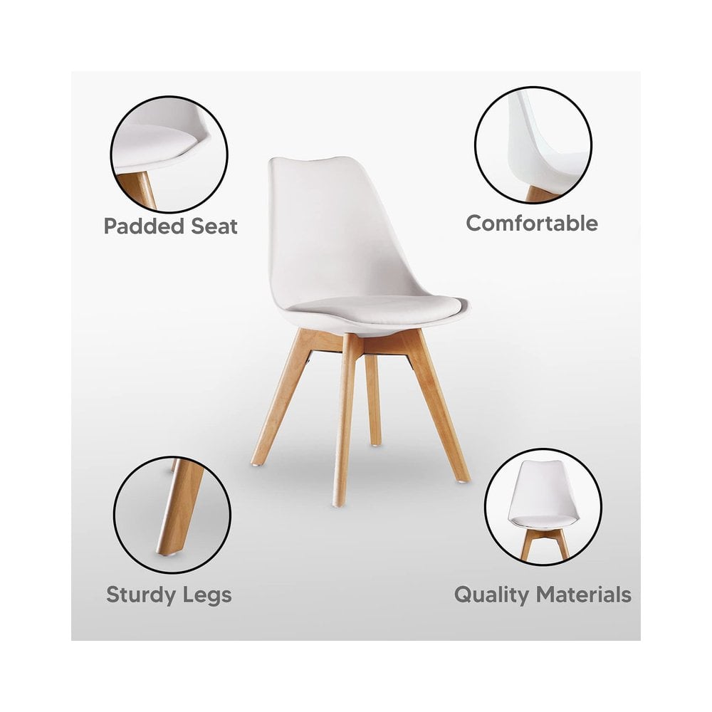 Jamie Halo Round Dining Table Set with 4 Chairs - PN Home