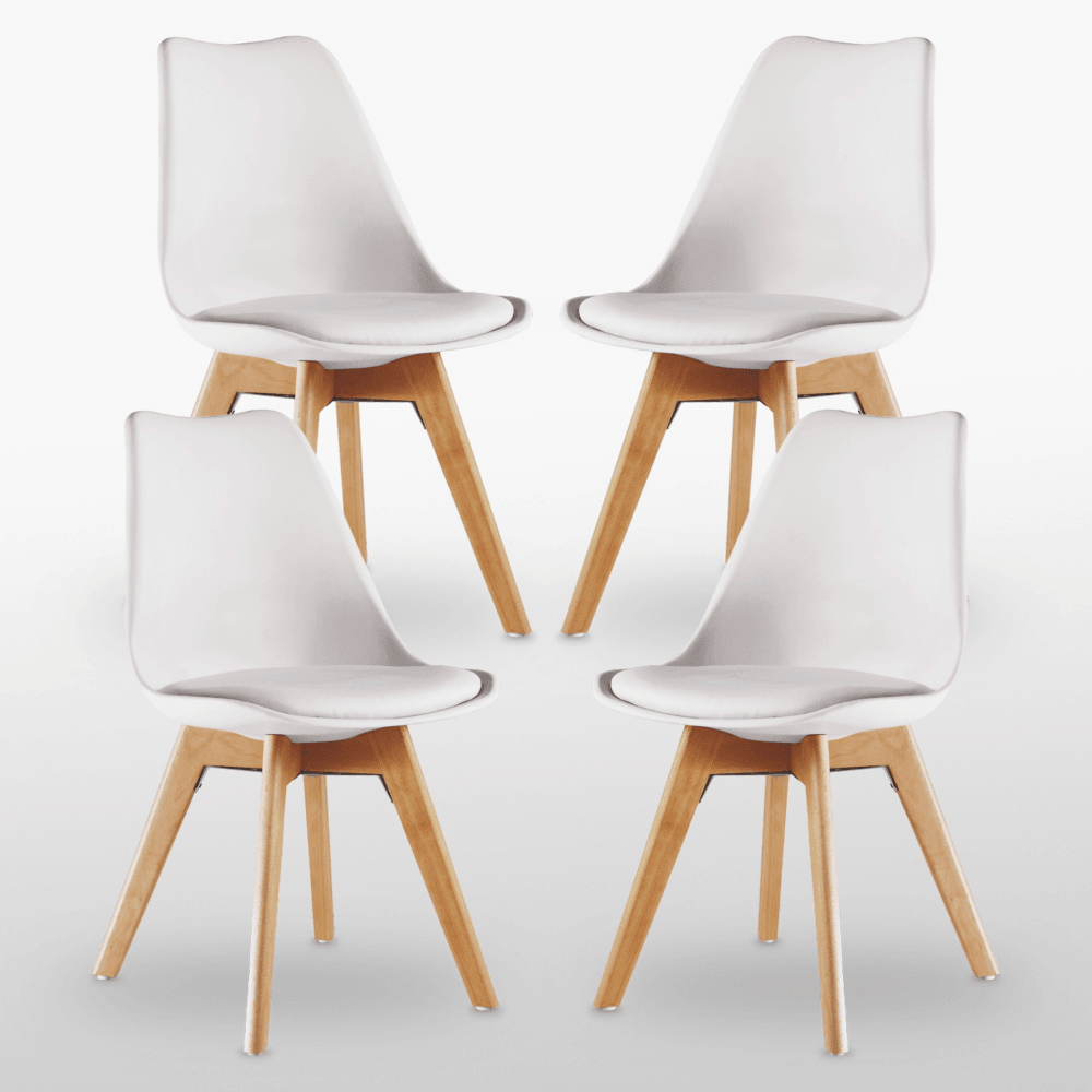 Jamie Halo Round Dining Table Set with 4 Chairs - PN Home