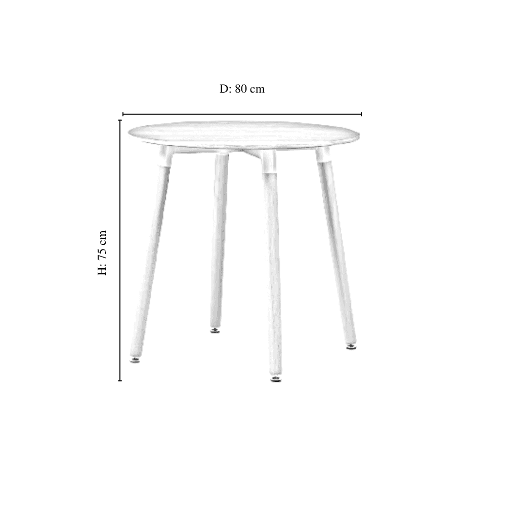 Jamie Halo Round Dining Table Set with 4 Chairs - PN Home
