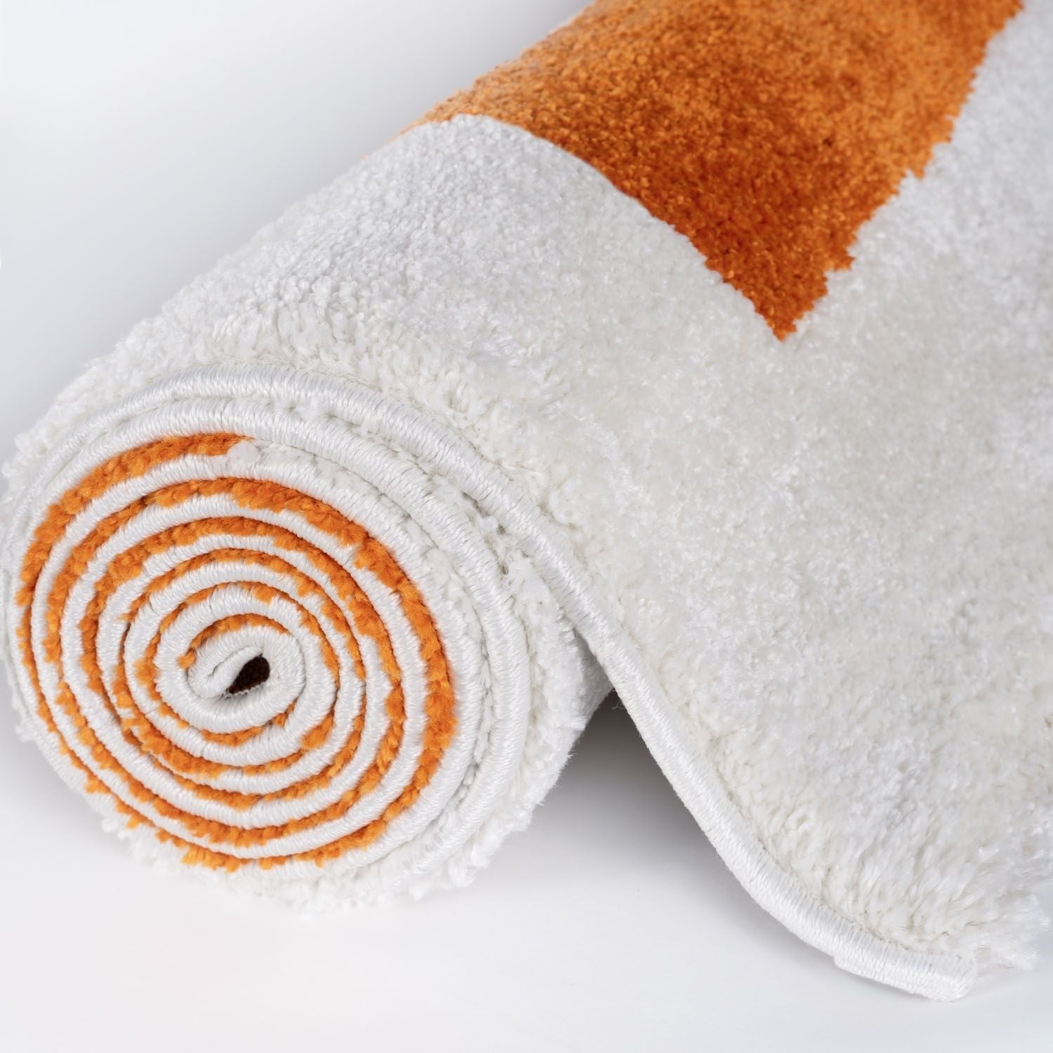 Joli Geometric Orange & White Rug - PN Home