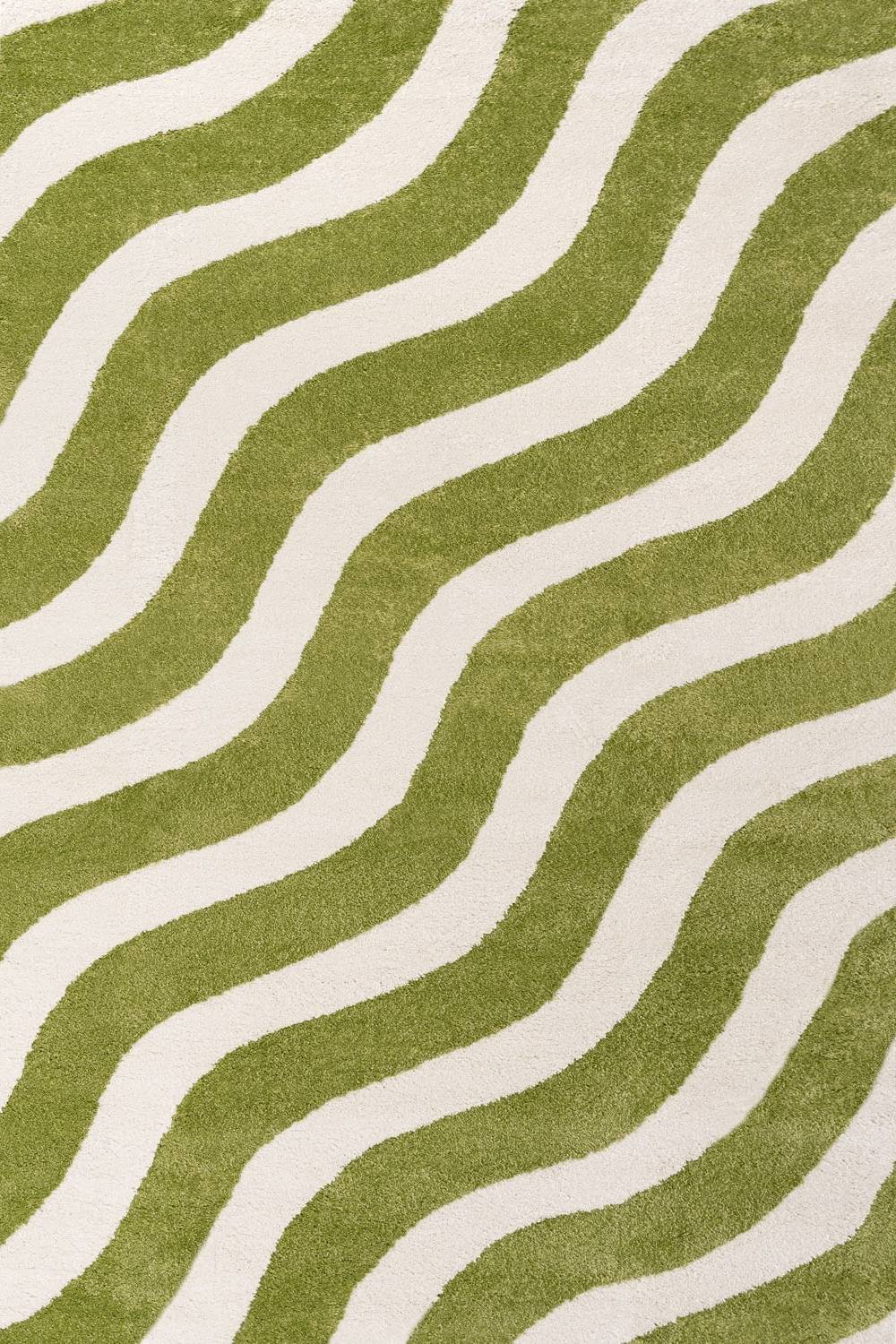 Joli Wave Green & White Rug - PN Home