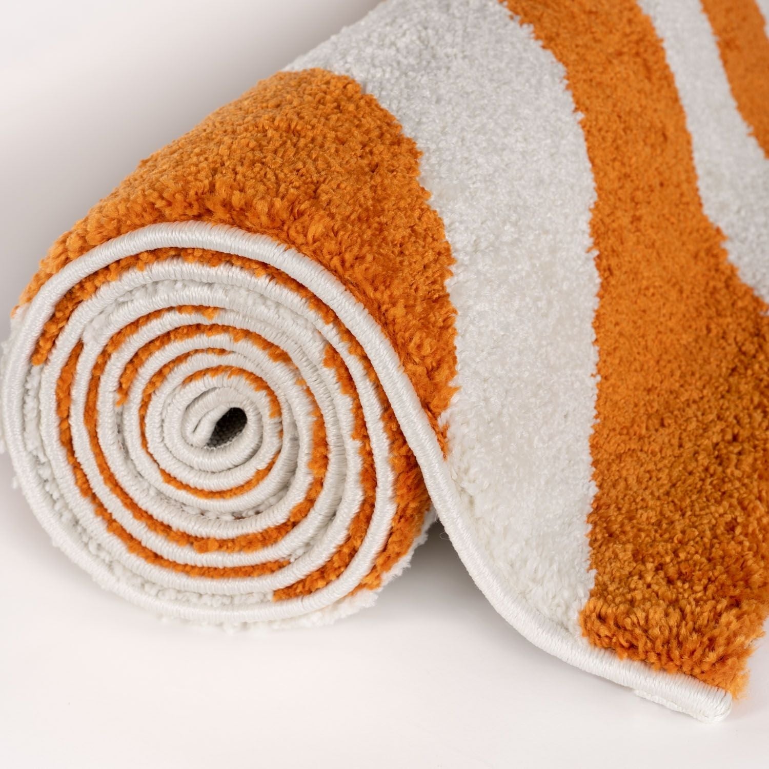 Joli Wave Orange & White Rug - PN Home