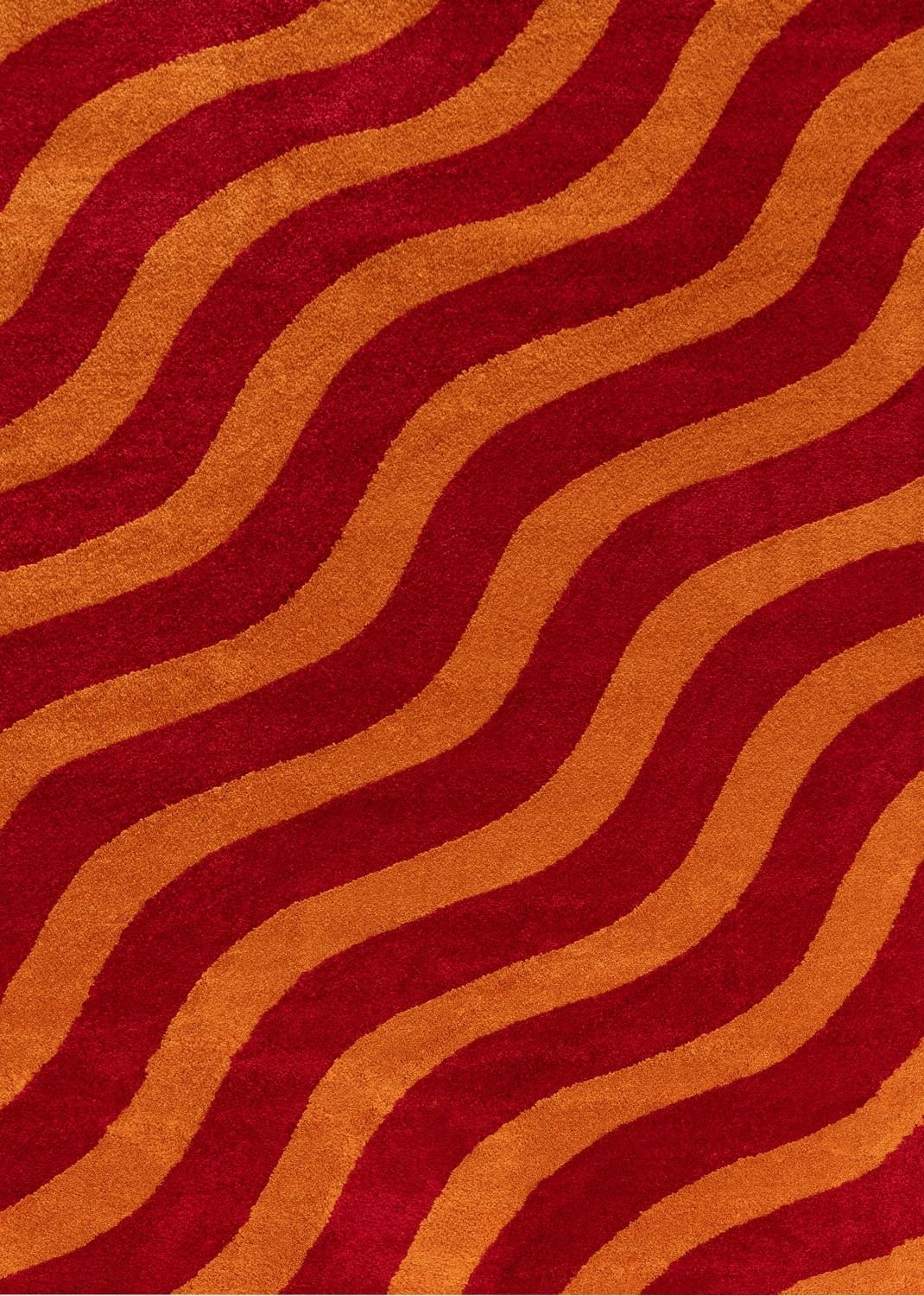 Joli Wave Red & Orange Rug - PN Home