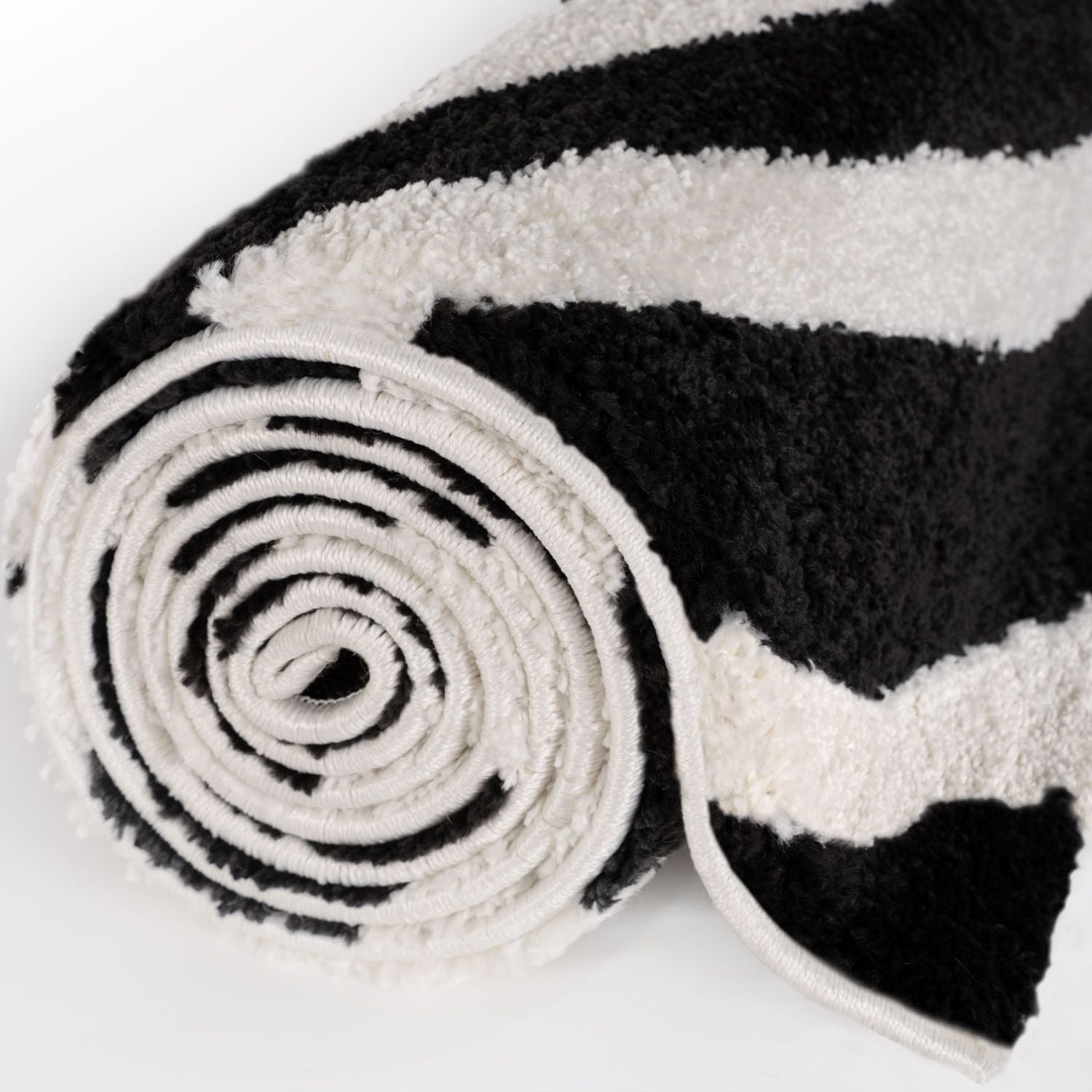 Joli Striped Black & White Rug - PN Home