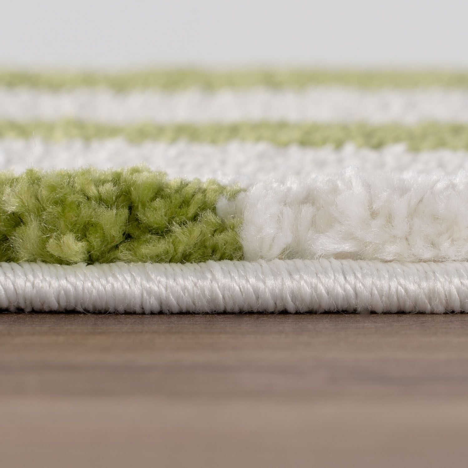 Joli Striped Green & White Rug - PN Home