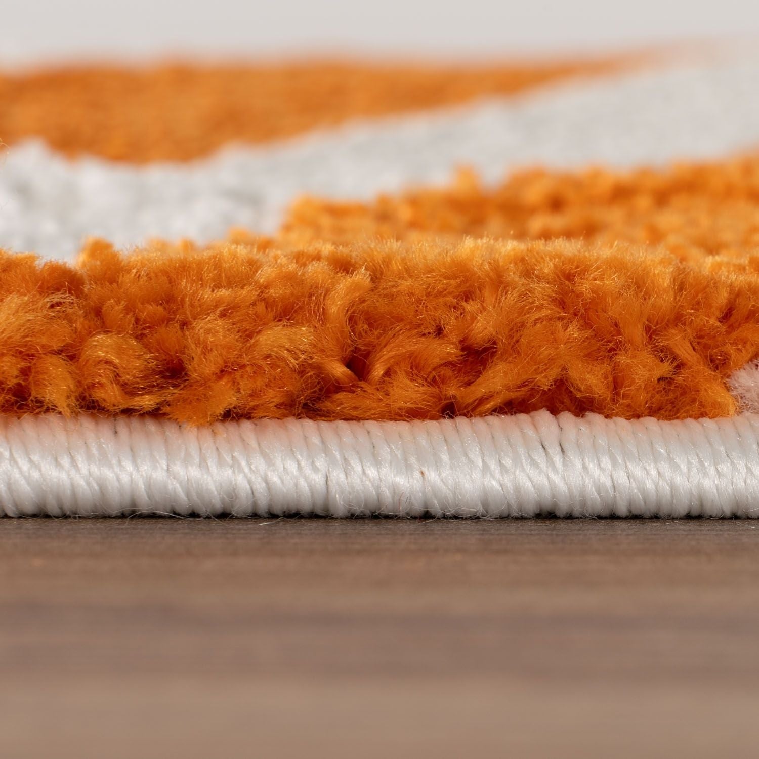 Joli Striped Orange & White Rug - PN Home