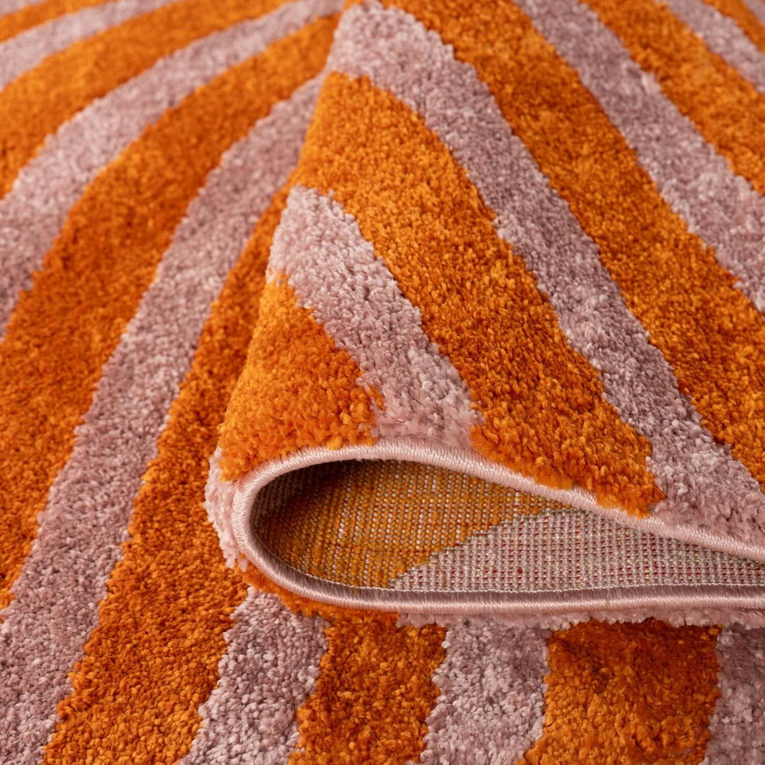 Joli Striped Orange & Pink Rug - PN Home
