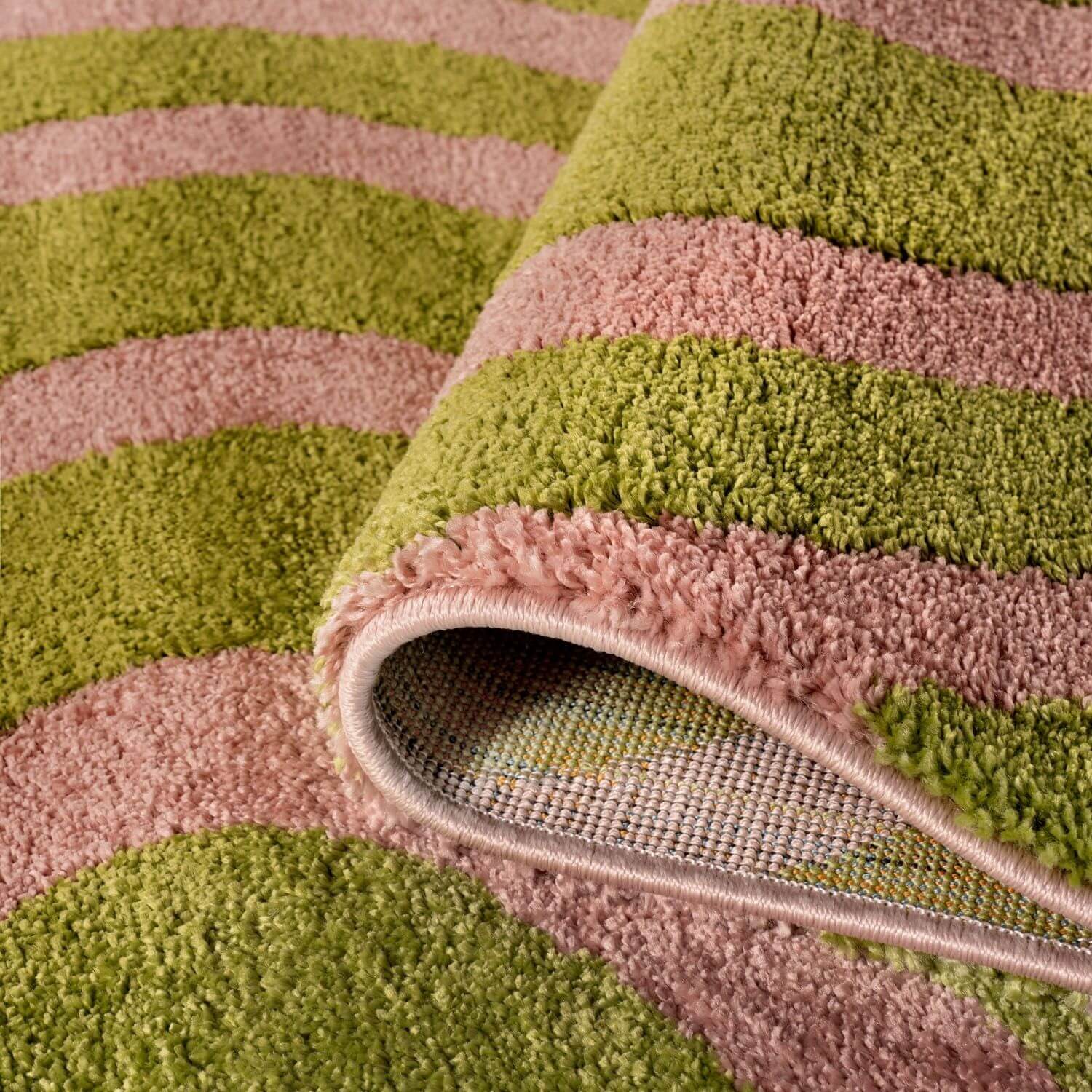 Joli Striped Green & Pink Rug - PN Home