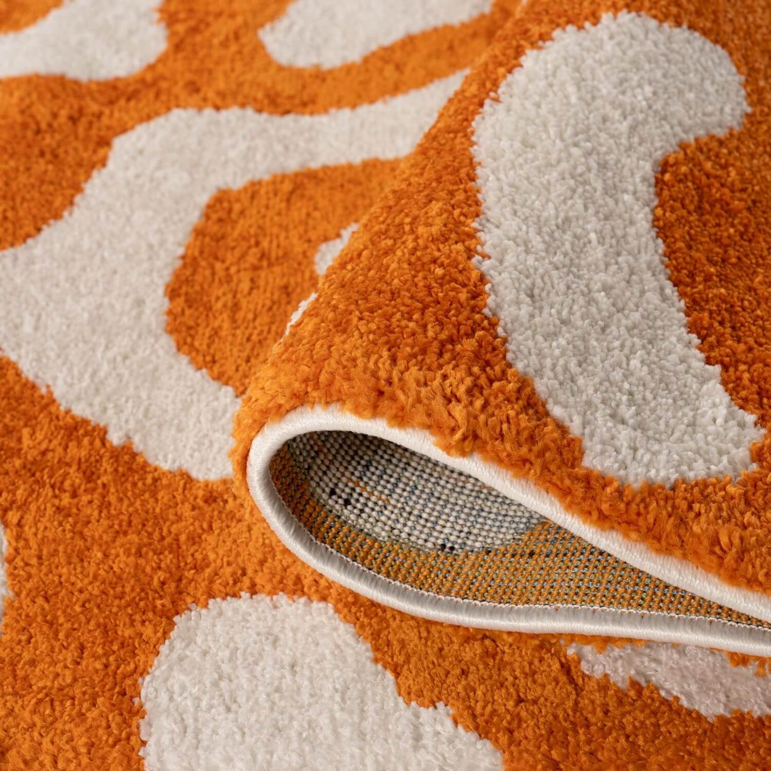Joli Doodle Orange & White Rug - PN Home