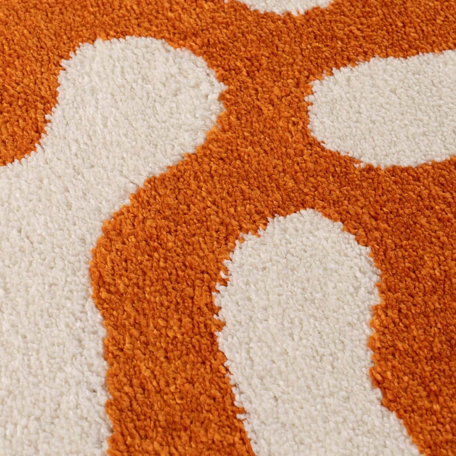 Joli Doodle Orange & White Rug - PN Home