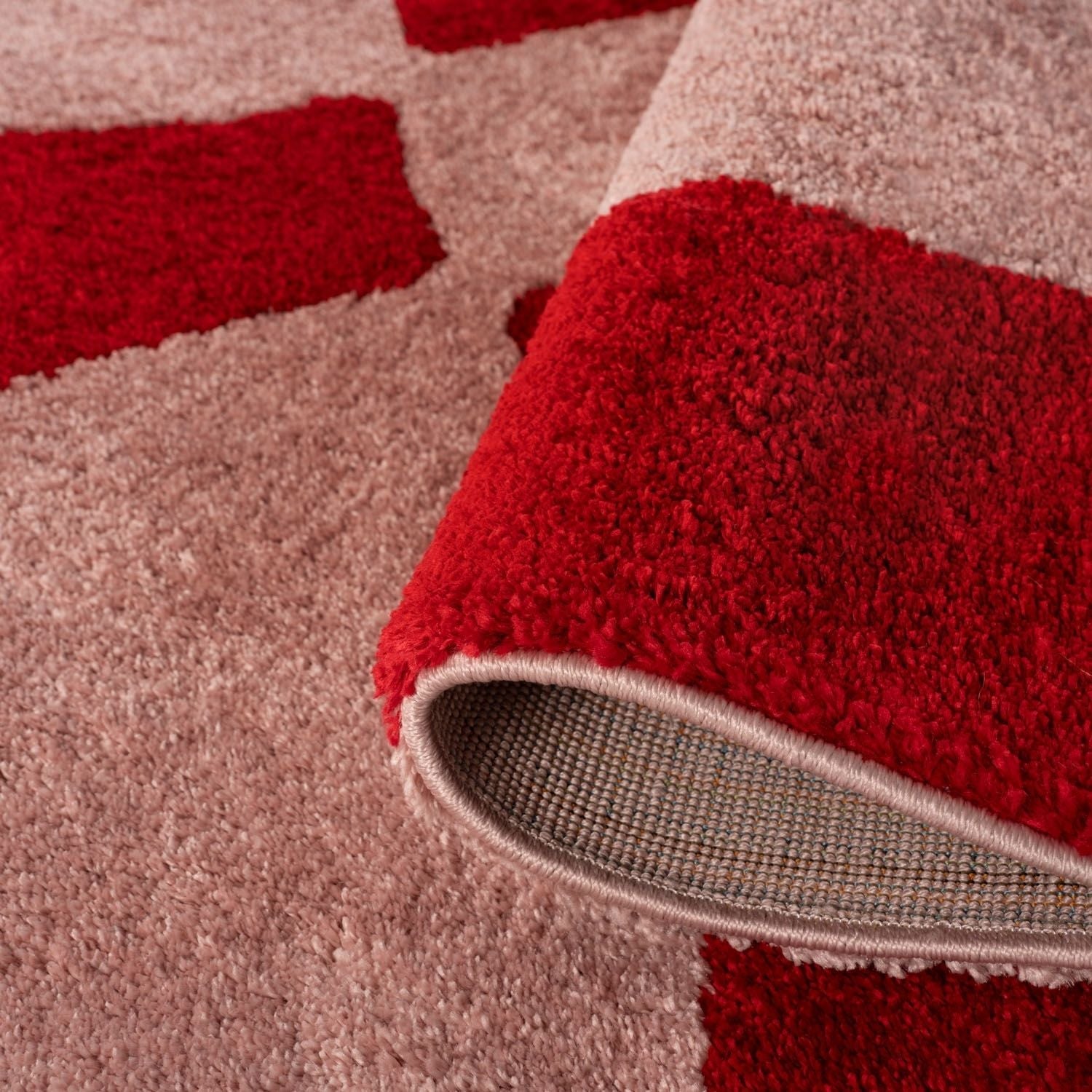 Joli Checkered Red & Pink Rug - PN Home