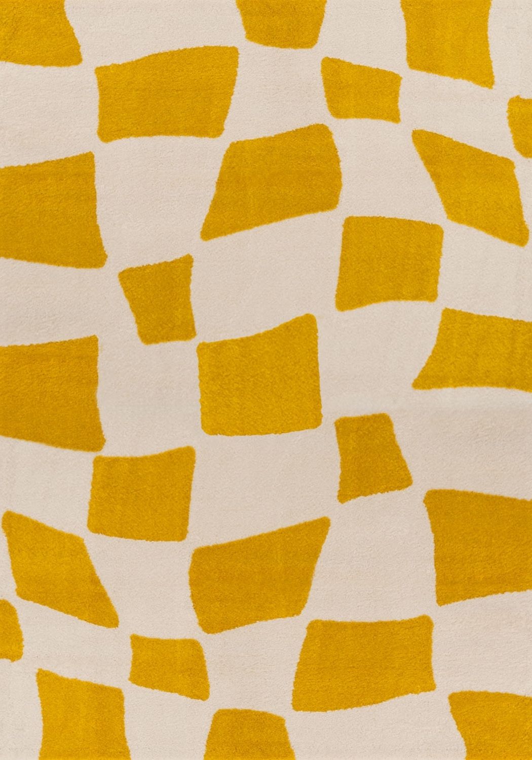 Joli Checkered Yellow & White Rug - PN Home