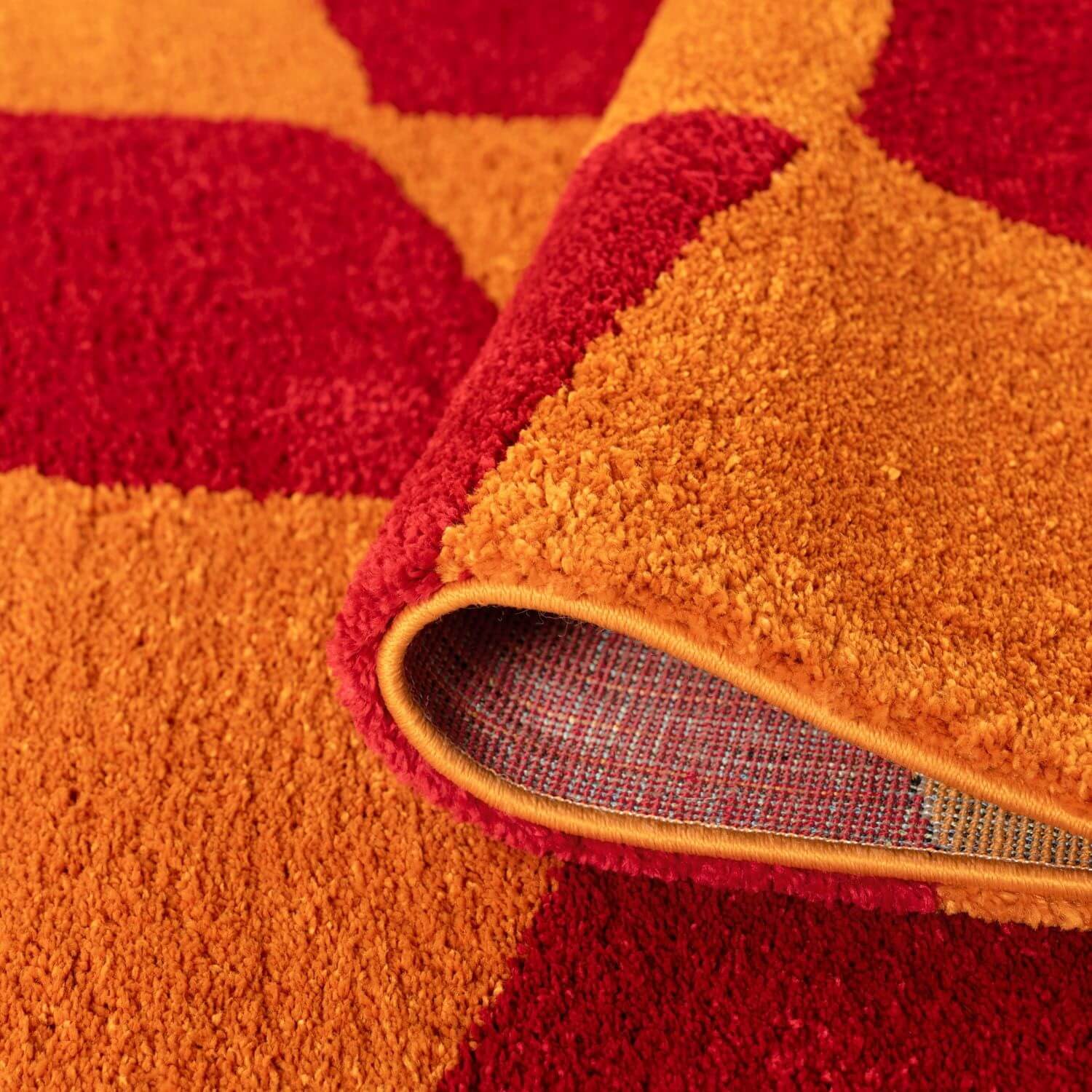 Joli Checkered Red & Orange Rug - PN Home