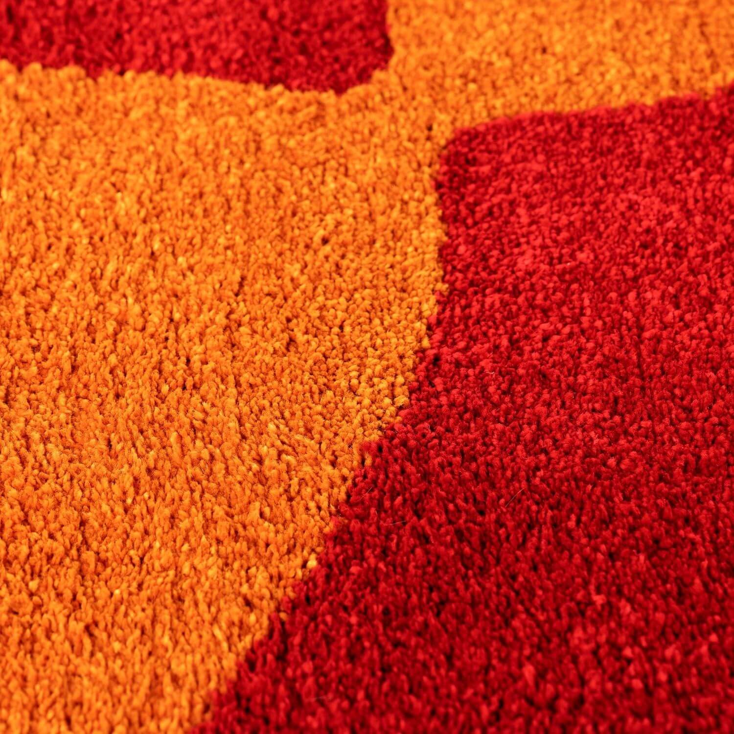 Joli Checkered Red & Orange Rug - PN Home