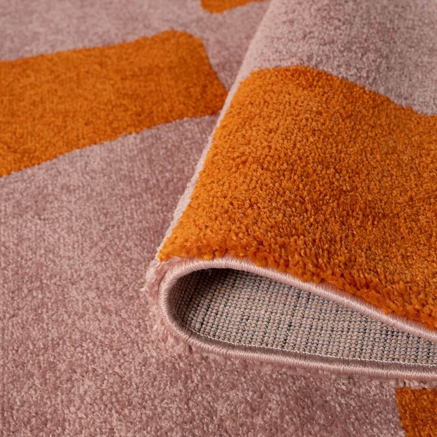 Joli Checkered Orange & Pink Rug - PN Home