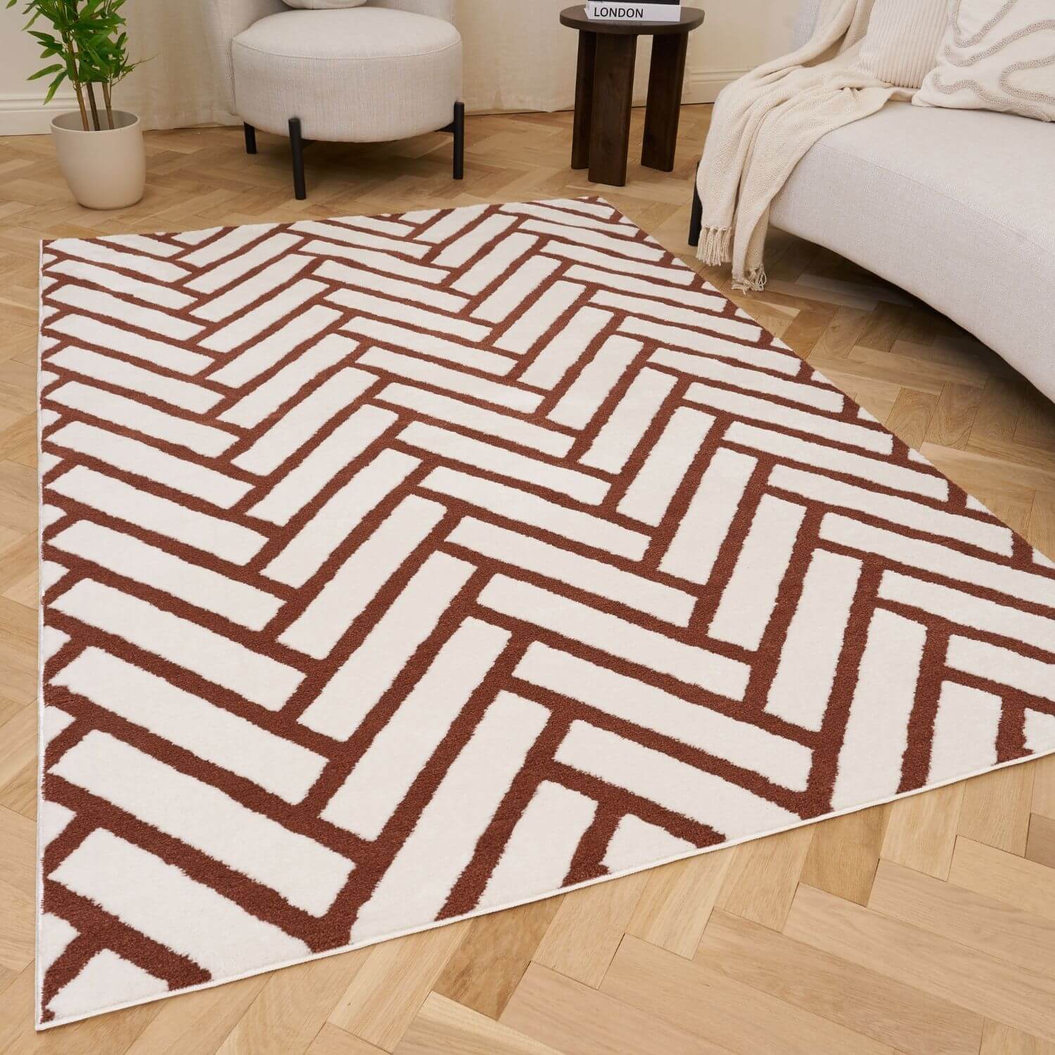 Loft Chevron Terra Rug - PN Home