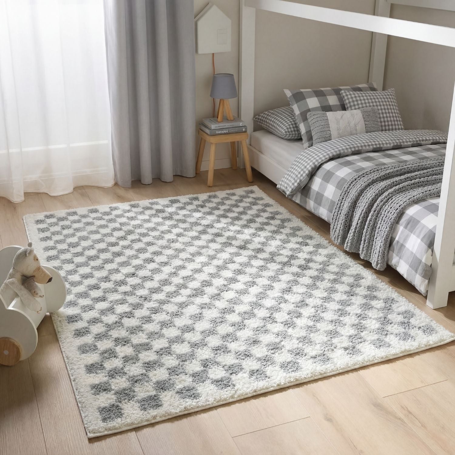 Moodi Shaggy Grey Mulberry Rug - PN Home