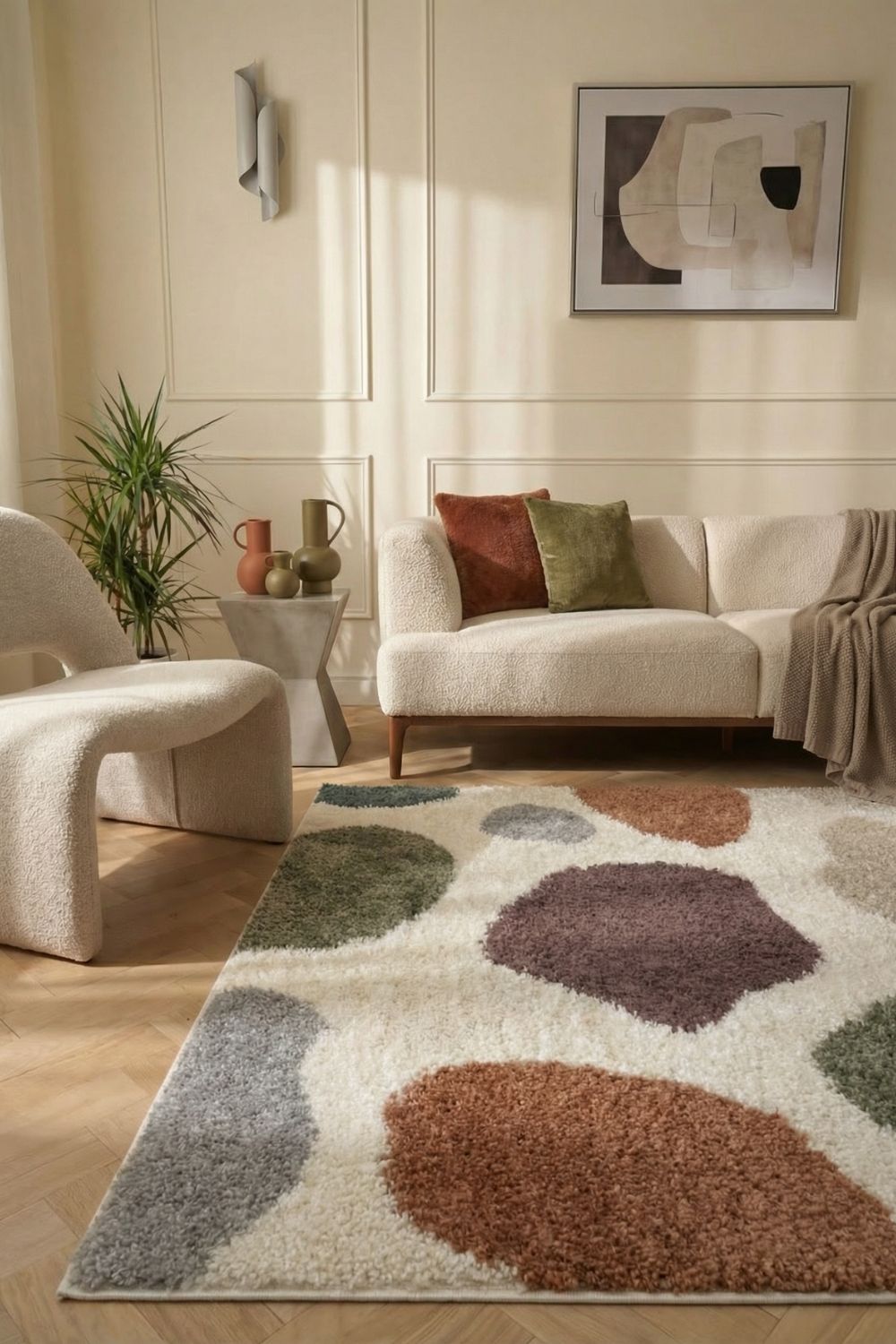 Moodi Shaggy Multicolour Mingle Rug - PN Home