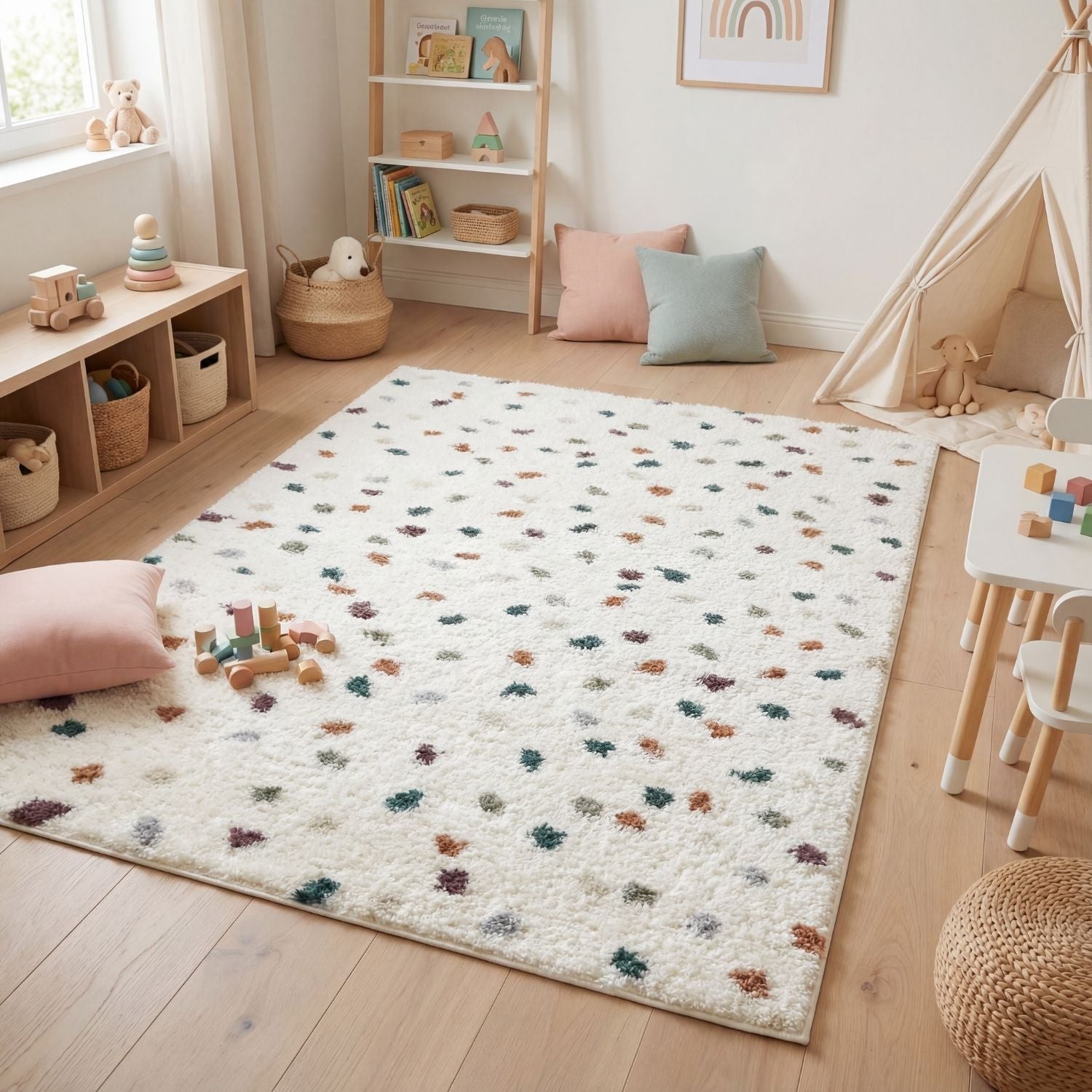 Moodi Shaggy Multicolour Jubile Rug - PN Home