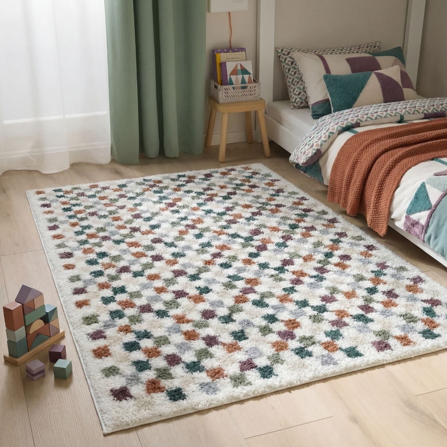 Moodi Shaggy Multicolour Pulseway Rug - PN Home
