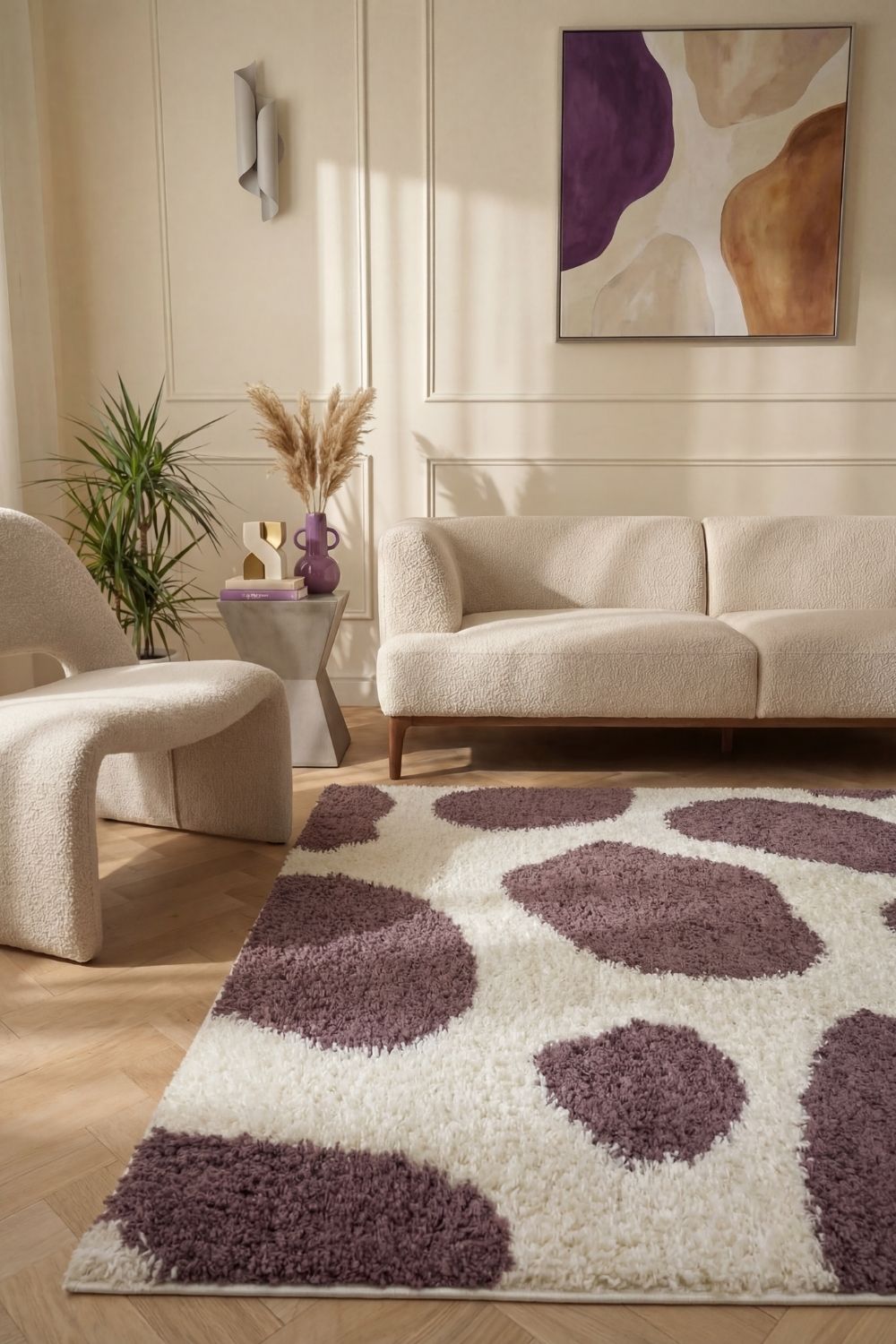 Moodi Shaggy Purple Nimbus Rug - PN Home