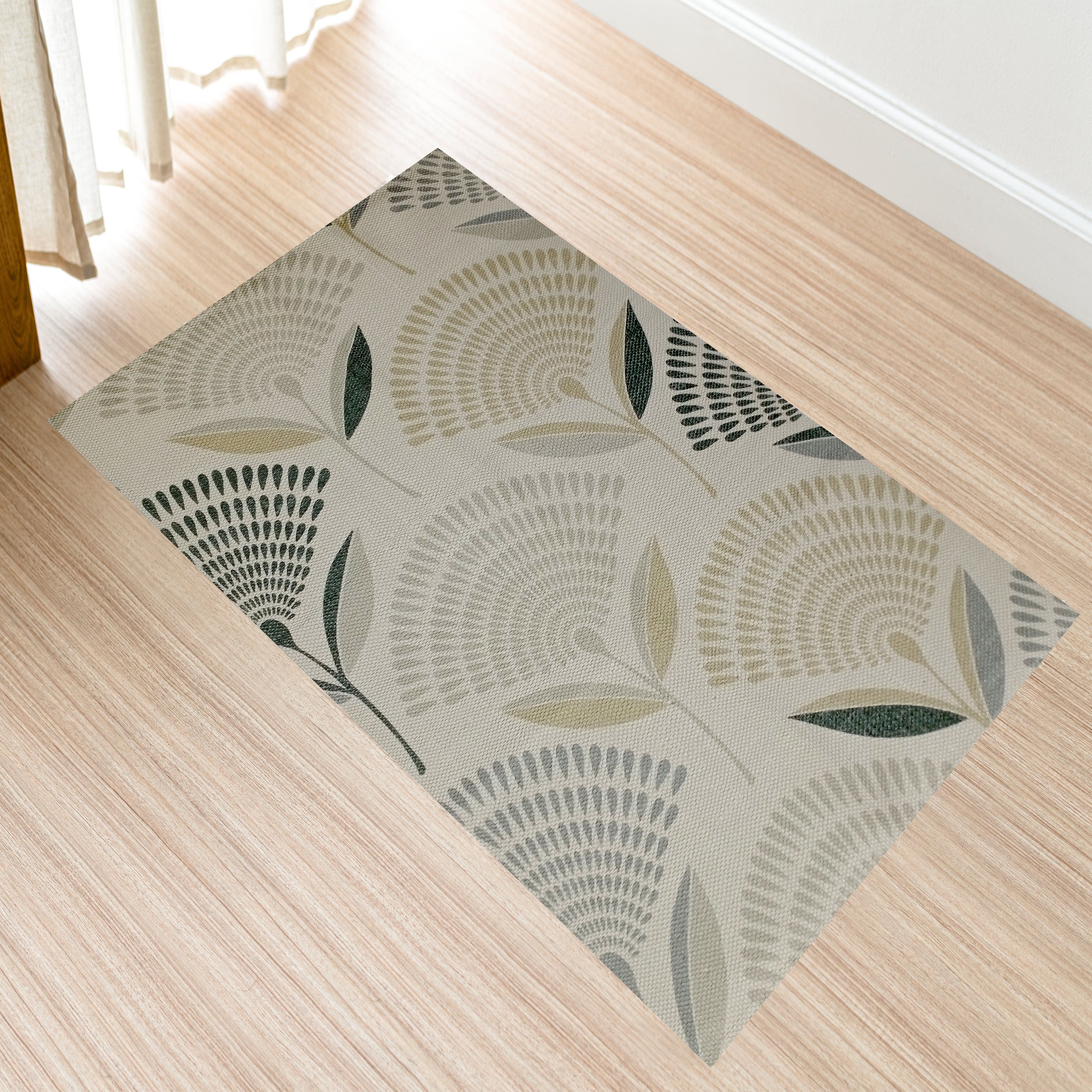 OLIVIA ROCCO Printed Rug Linnea Design Non Slip Soft Durable Floor Rug For Living Room
