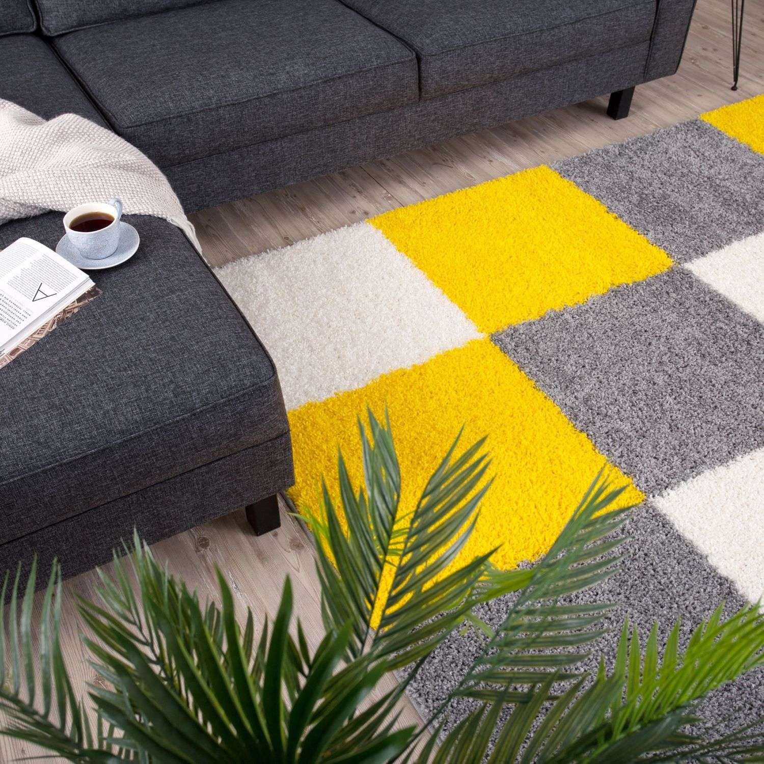 Myshaggy Geometric Yellow Rug - PN Home