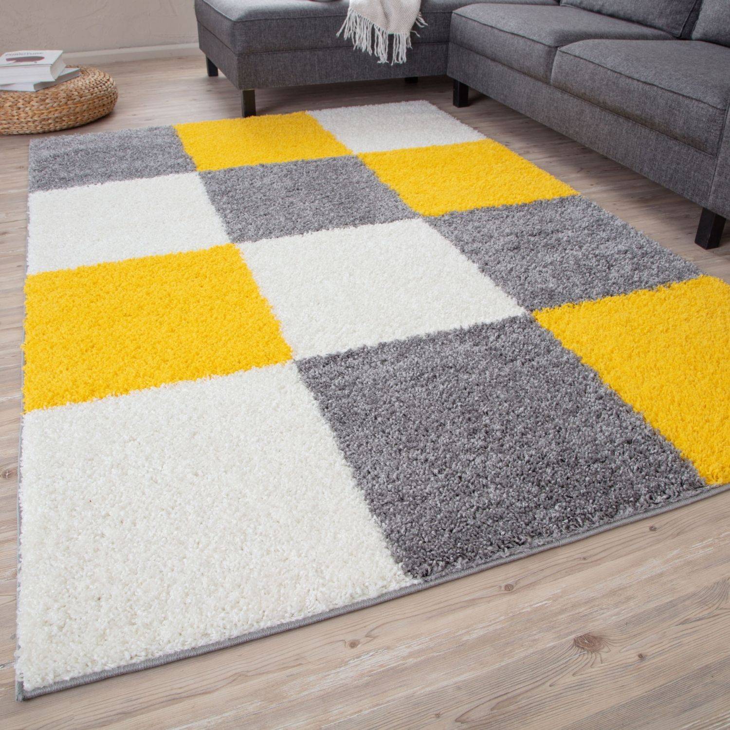 Myshaggy Geometric Yellow Rug - PN Home