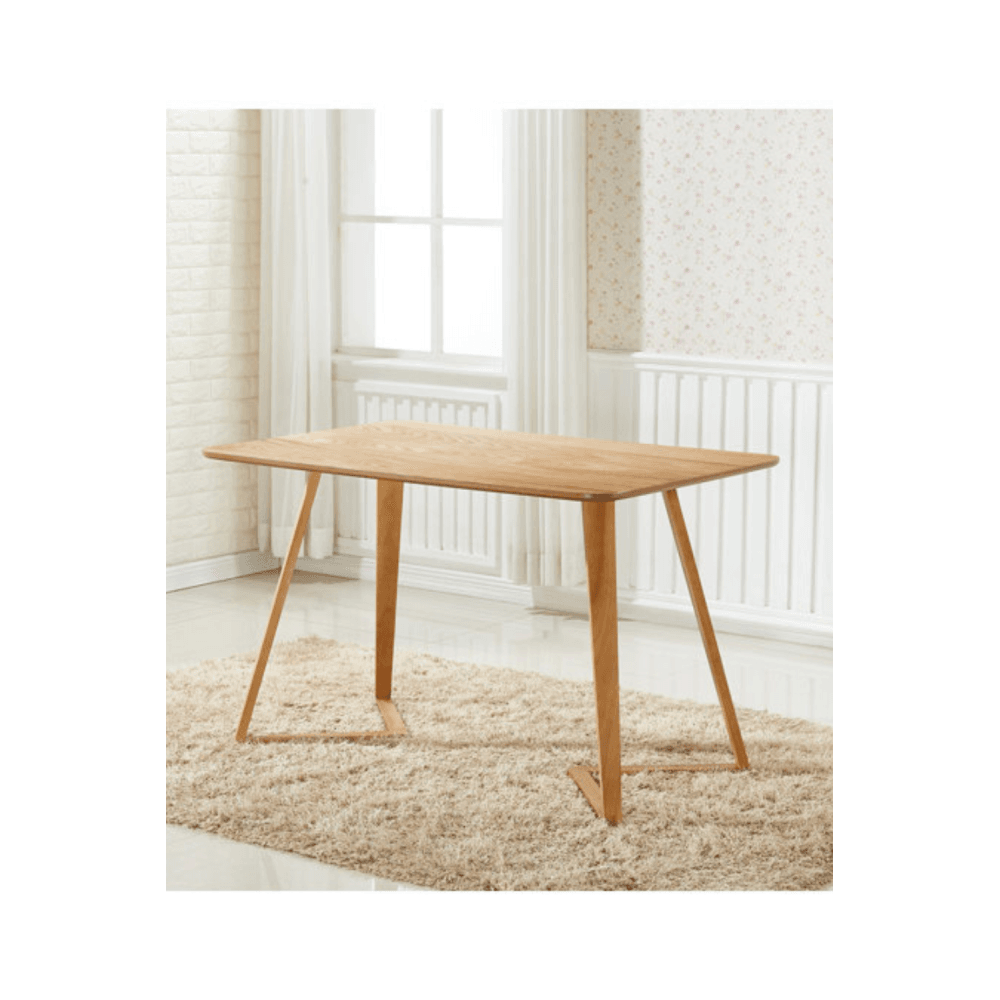 Patchwork Dallas Dining Set for 4 - a Wooden Dining Table & Set of 4 Pacthwork Tub Dining Chairs with Armrests - Scandinavian Design