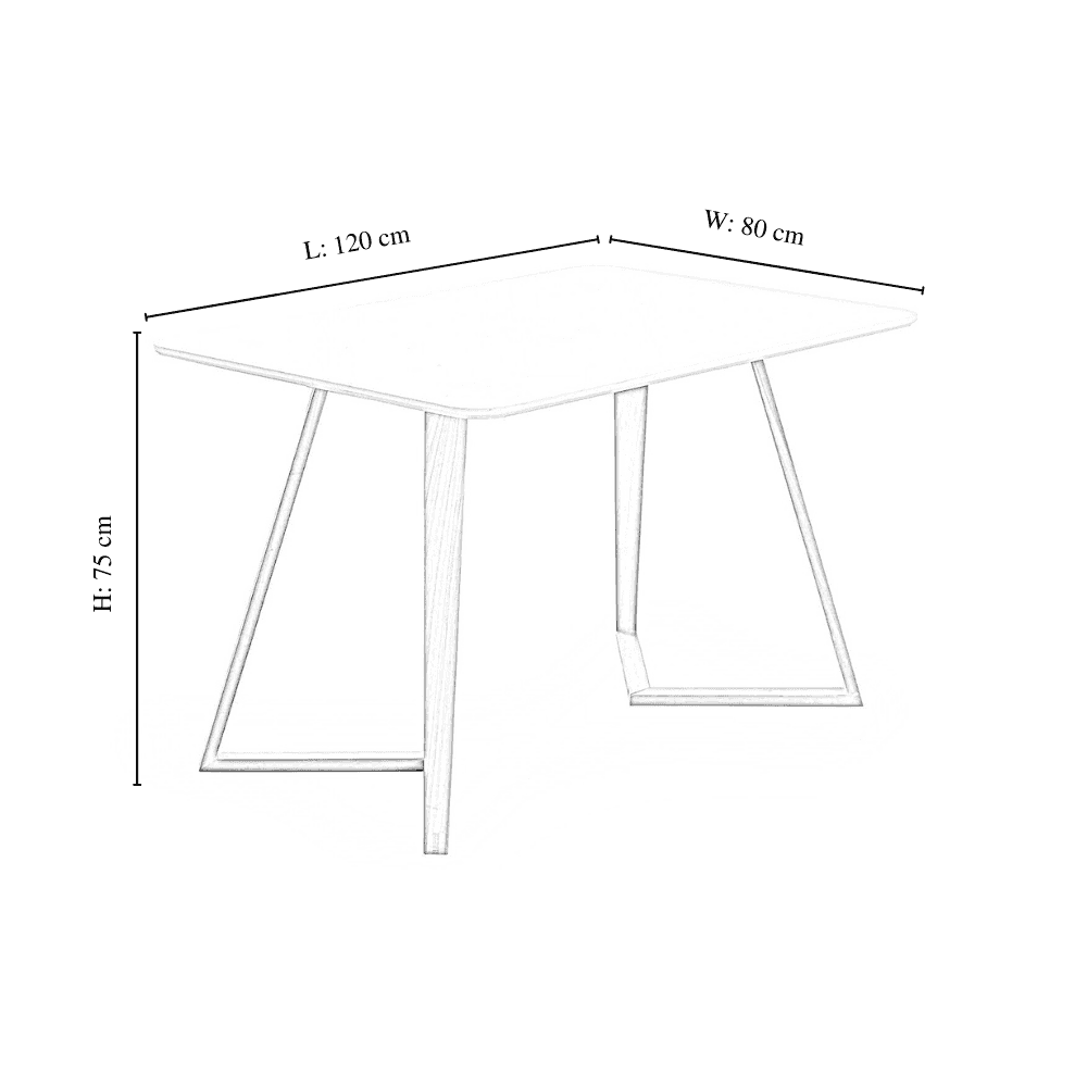 Patchwork Dallas Dining Set for 4 - a Wooden Dining Table & Set of 4 Pacthwork Tub Dining Chairs with Armrests - Scandinavian Design