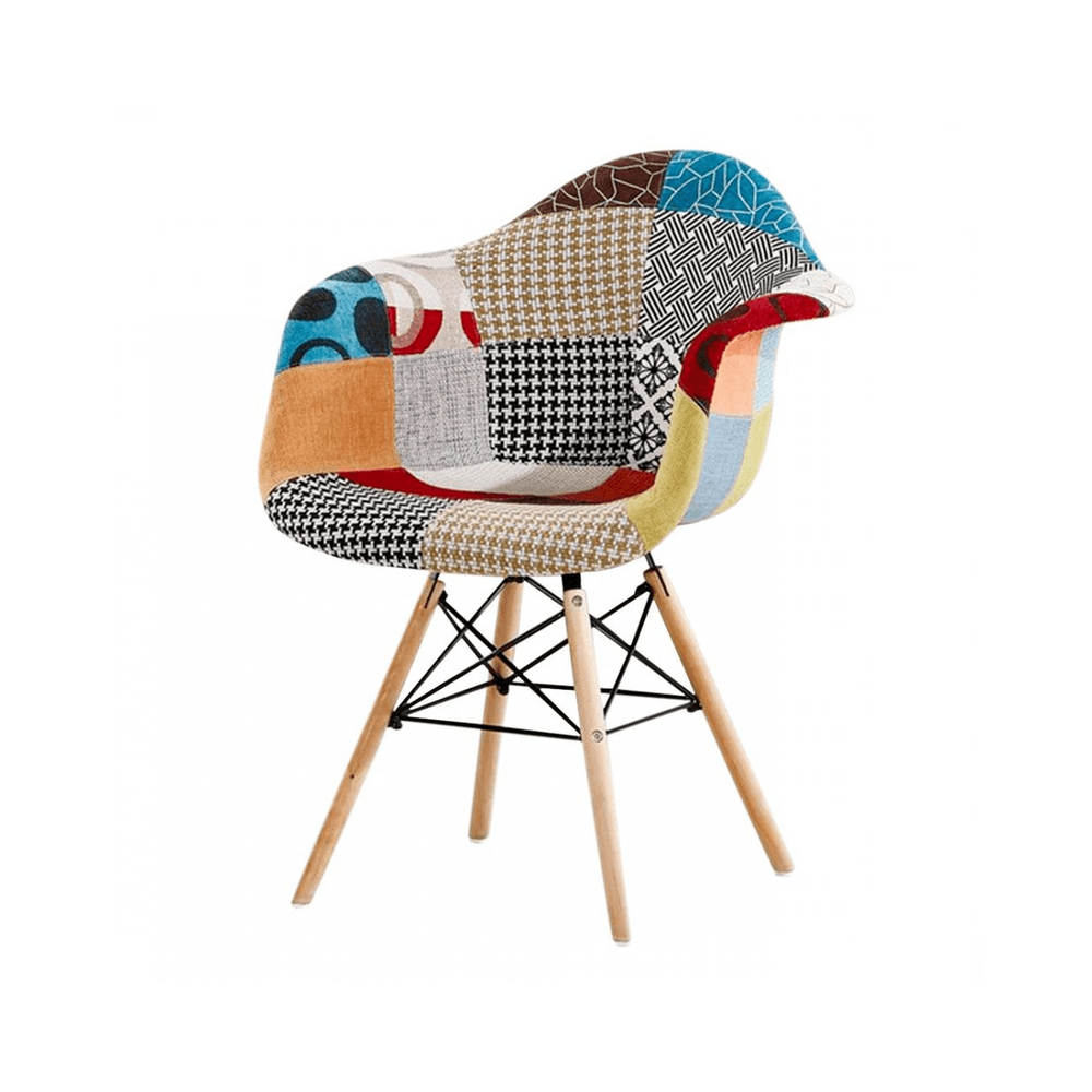 patchwork chair and table set